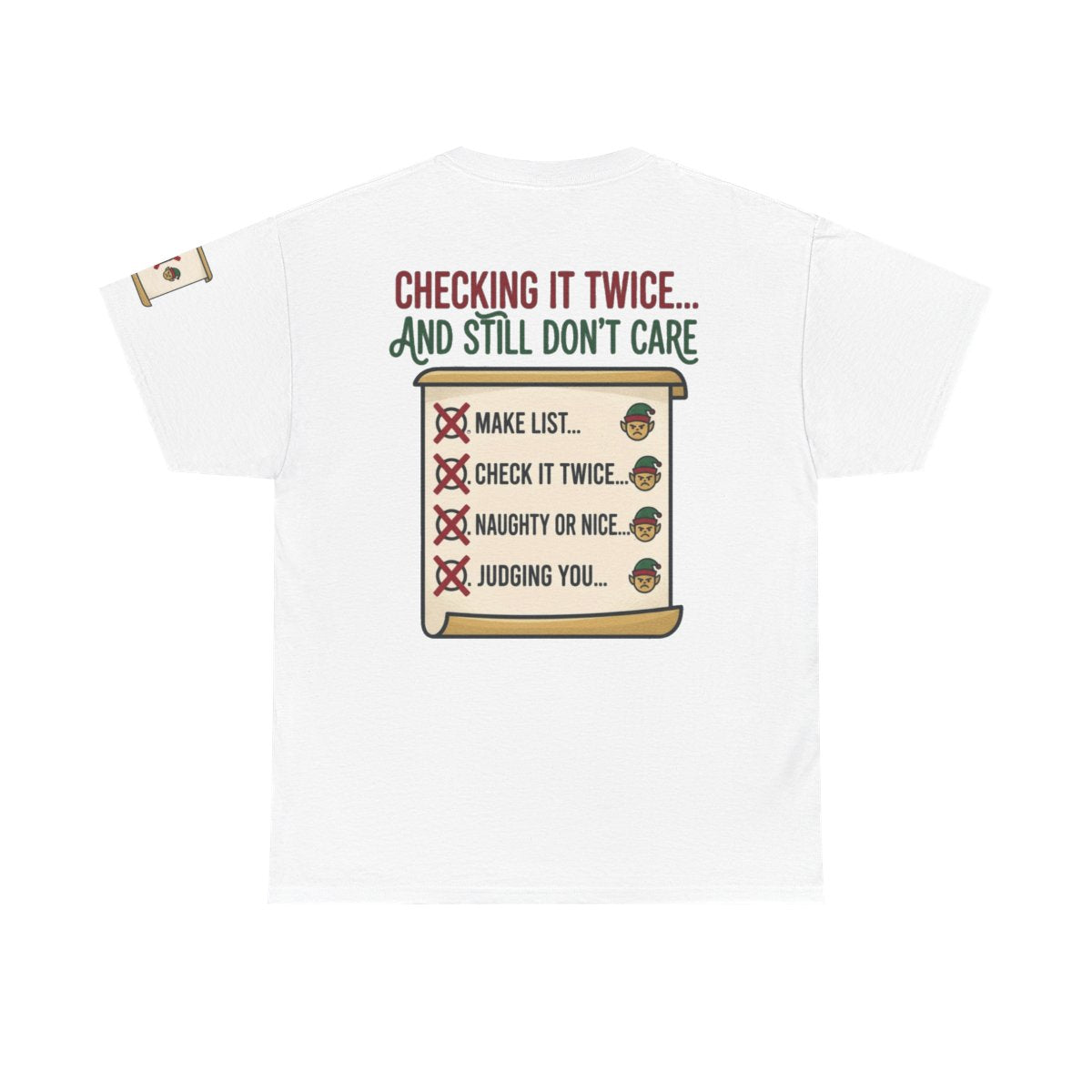 Color: White | Checking It Twice Premium Graphic Tee