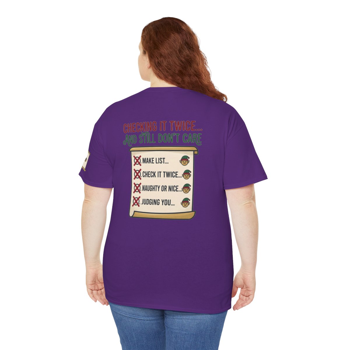 Color: Purple | Checking It Twice Premium Graphic Tee