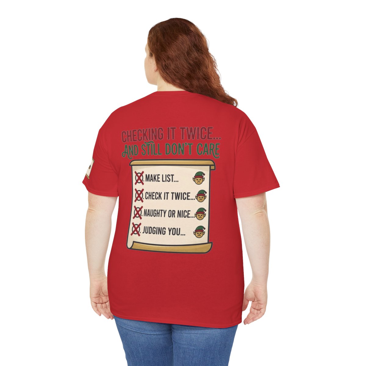 Color: Red | Checking It Twice Premium Graphic Tee