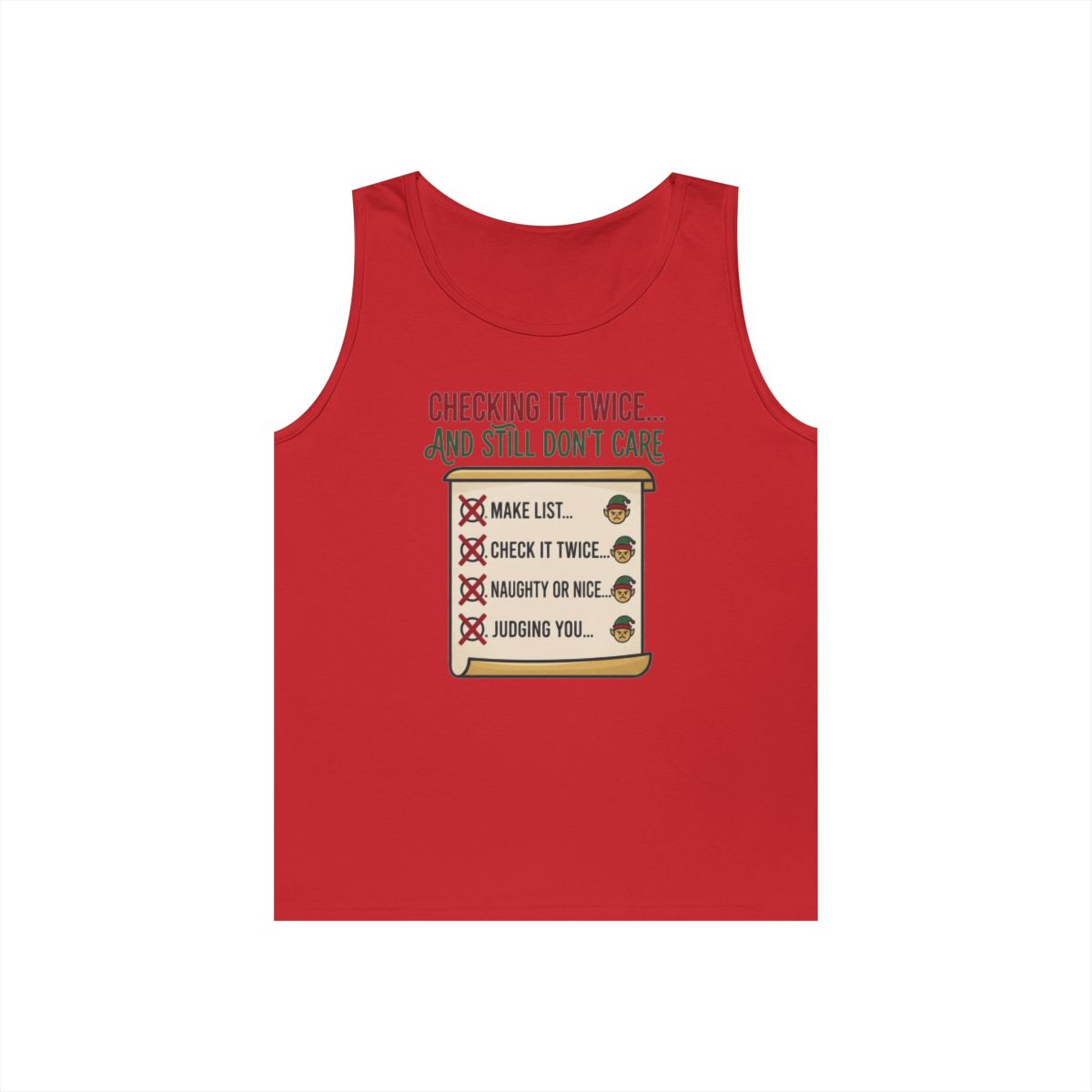 Color: Red | Checking It Twice Tank Top