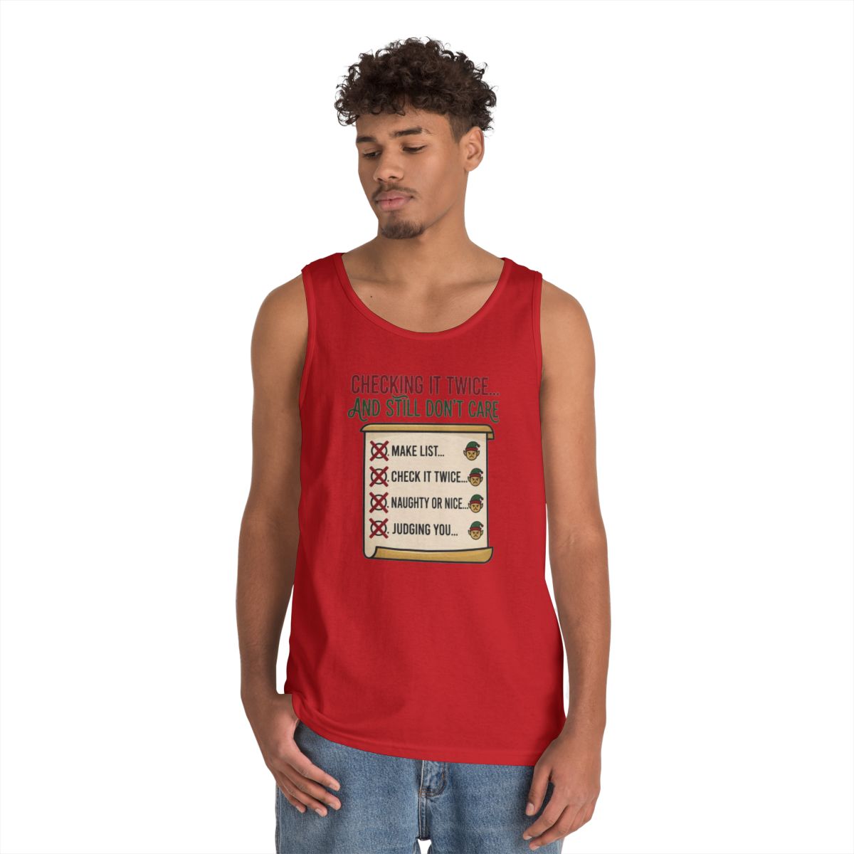 Color: Red | Checking It Twice Tank Top