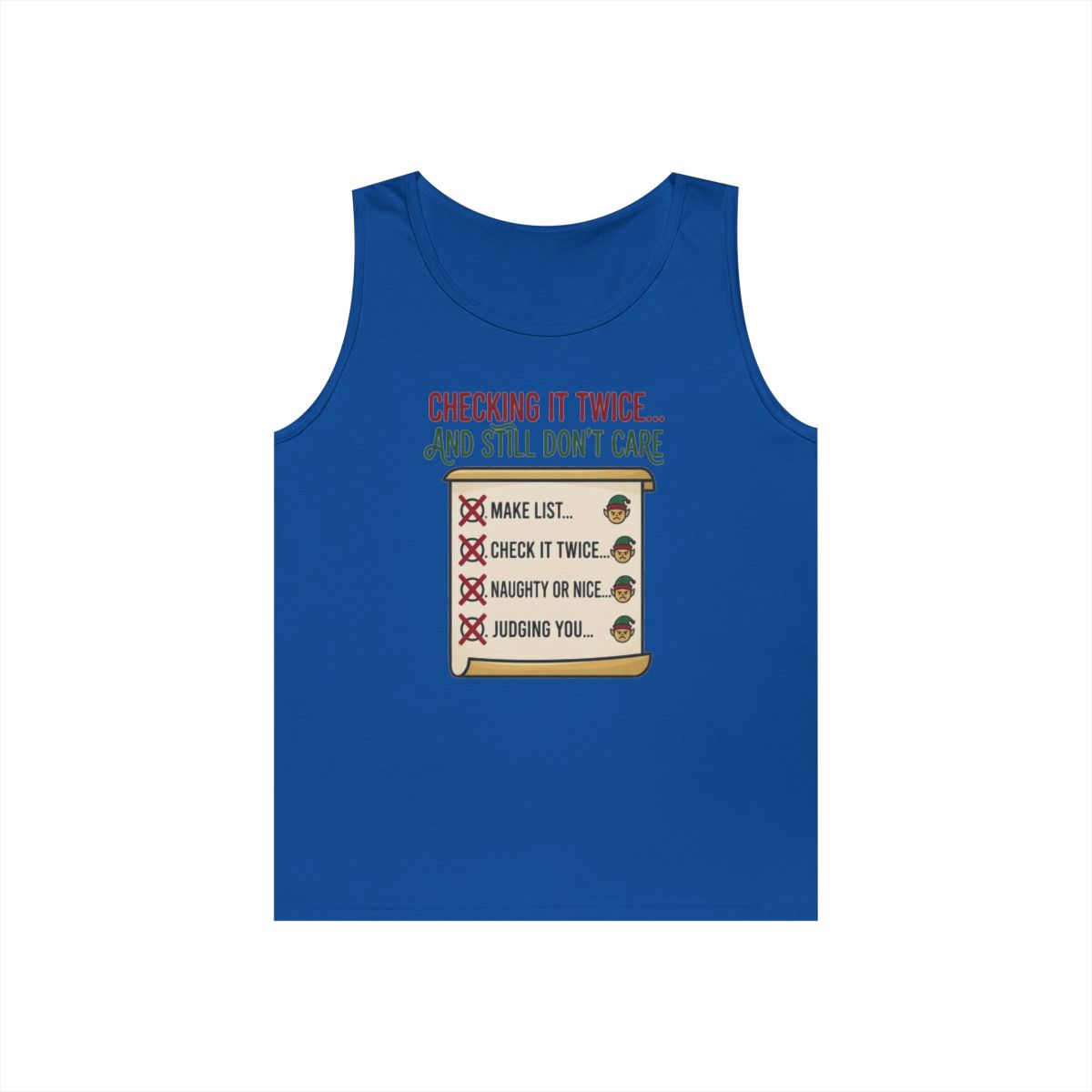 Color: Royal | Checking It Twice Tank Top
