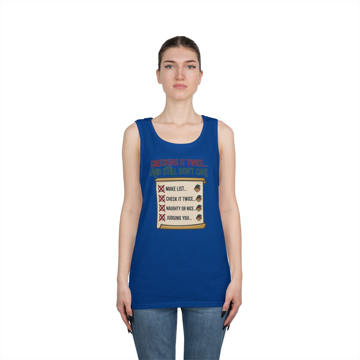 Color: Royal | Checking It Twice Tank Top