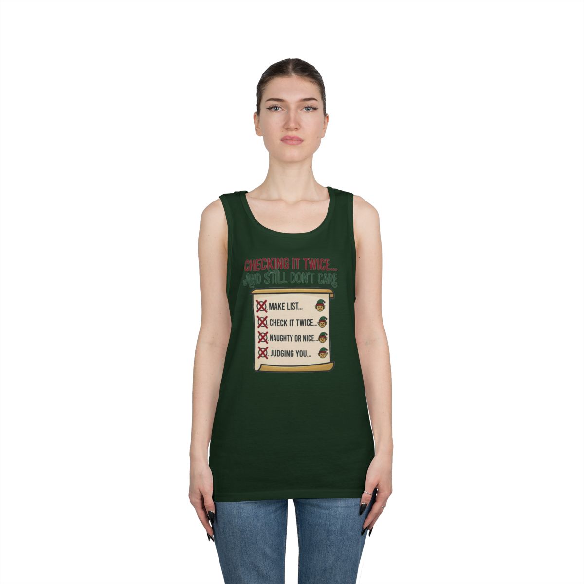 Color: Forest Green | Checking It Twice Tank Top