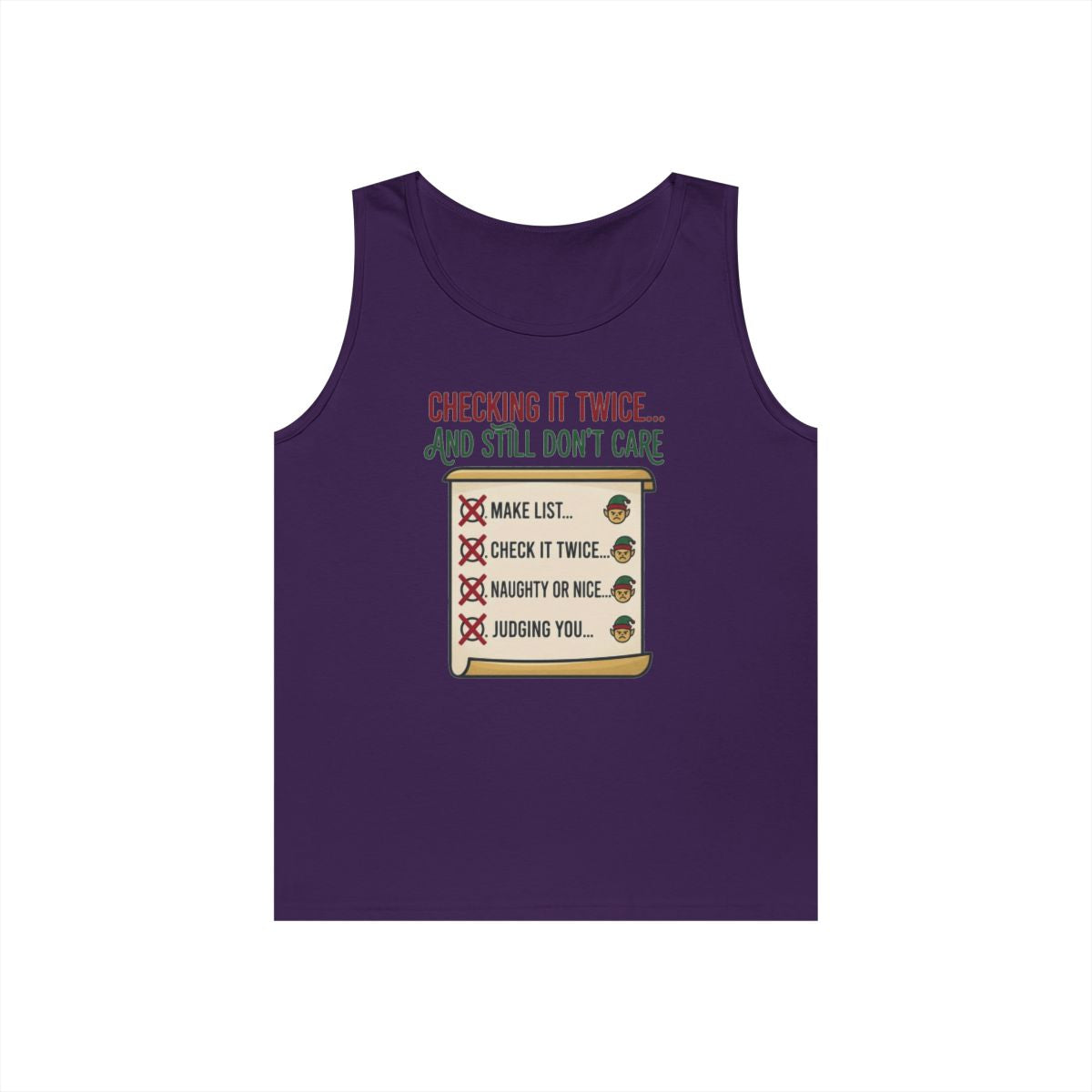 Color: Purple | Checking It Twice Tank Top