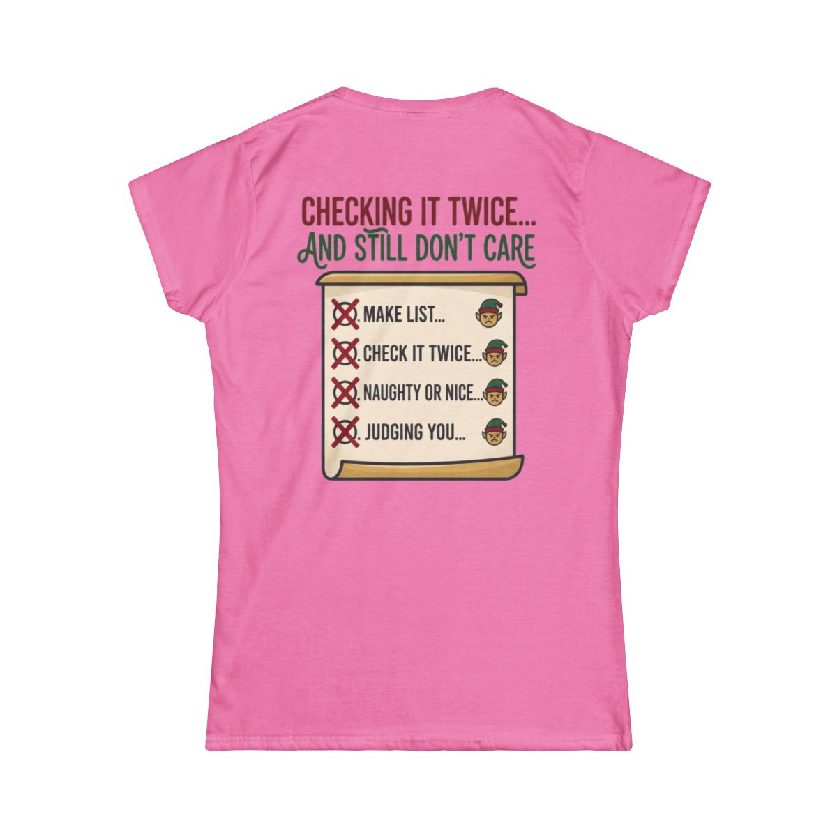 Color: Azalea | Checking It Twice Women's Tee