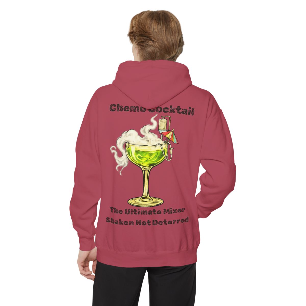 Color: Crimson | Chemo Cocktail Garment-Dyed Hoodie