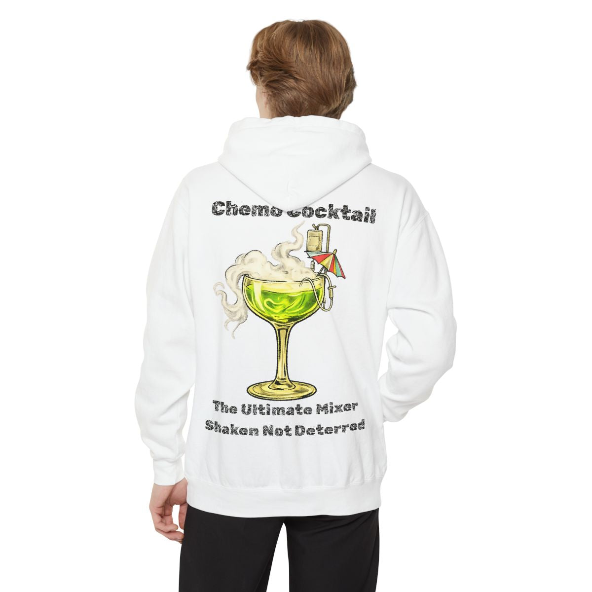 Color: White | Chemo Cocktail Garment-Dyed Hoodie