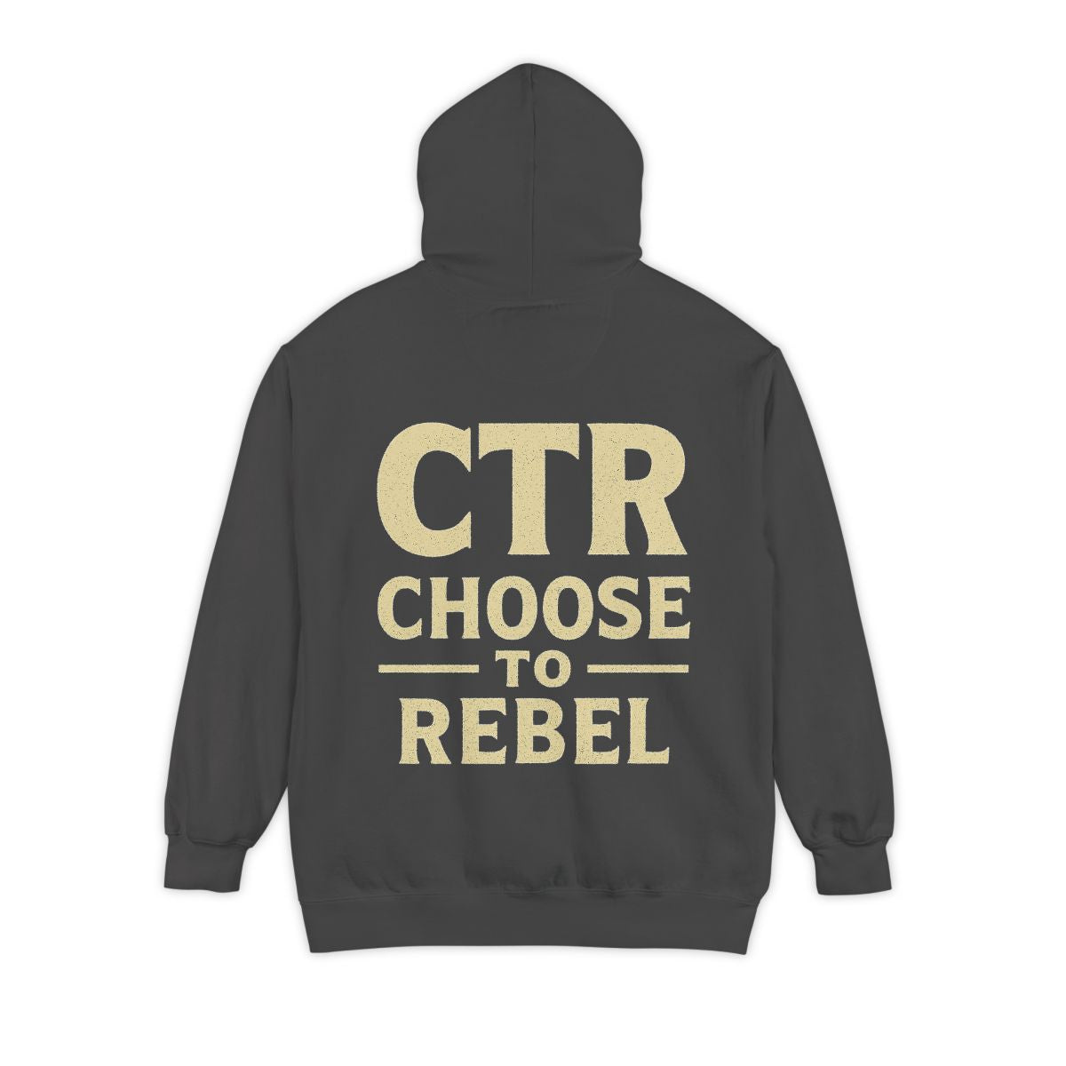 Color: Pepper | Choose to Rebel Garment-Dyed Hoodie