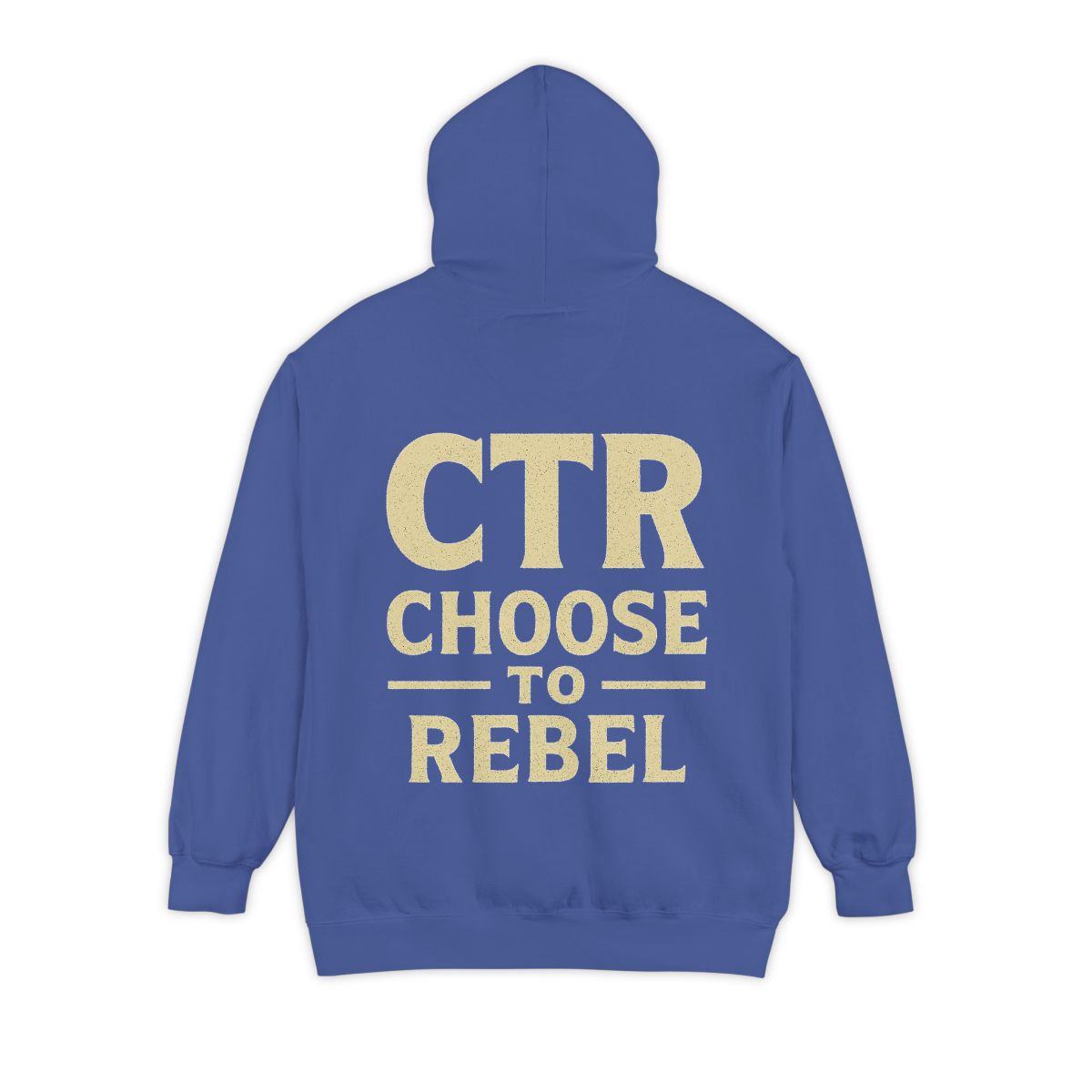 Color: Flo Blue | Choose to Rebel Garment-Dyed Hoodie