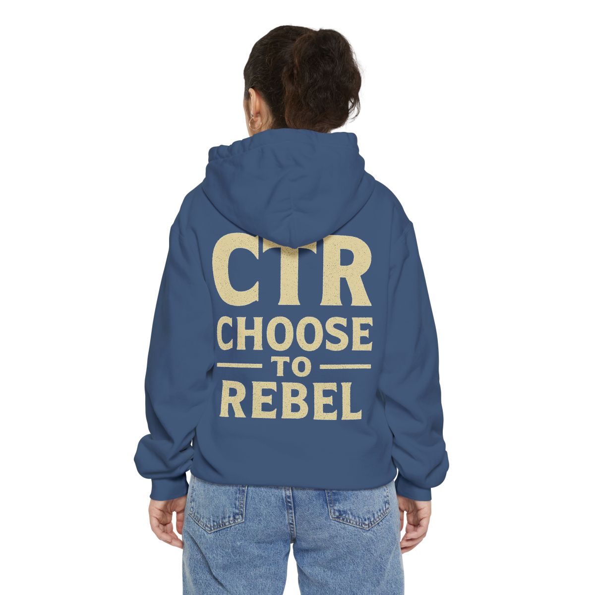 Color: True Navy | Choose to Rebel Garment-Dyed Hoodie