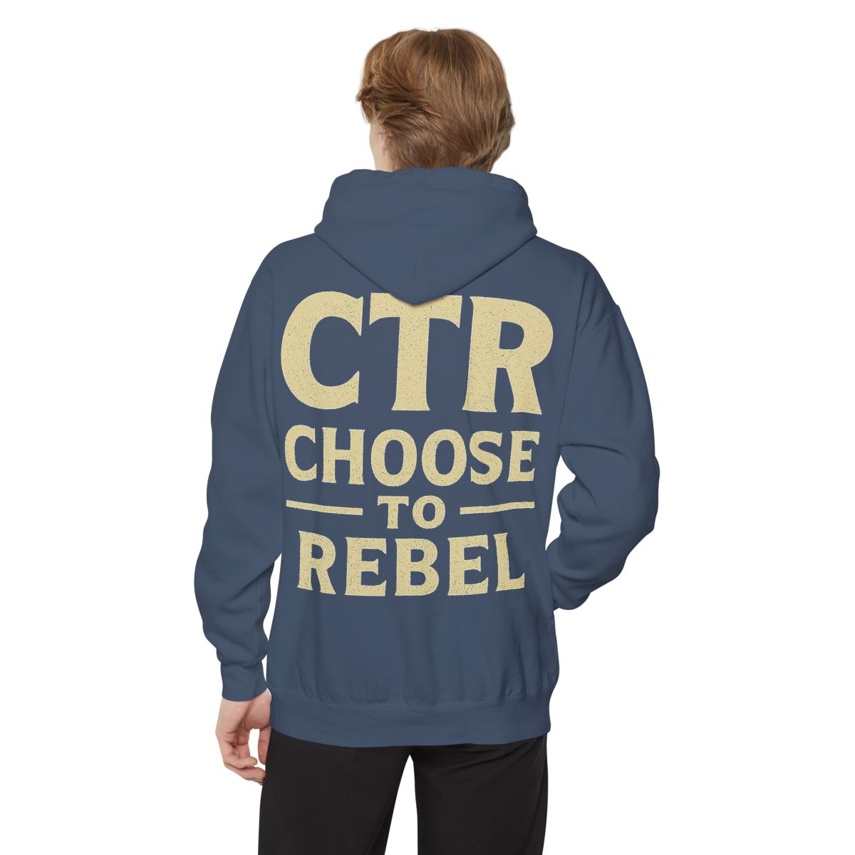 Color: Denim | Choose to Rebel Garment-Dyed Hoodie