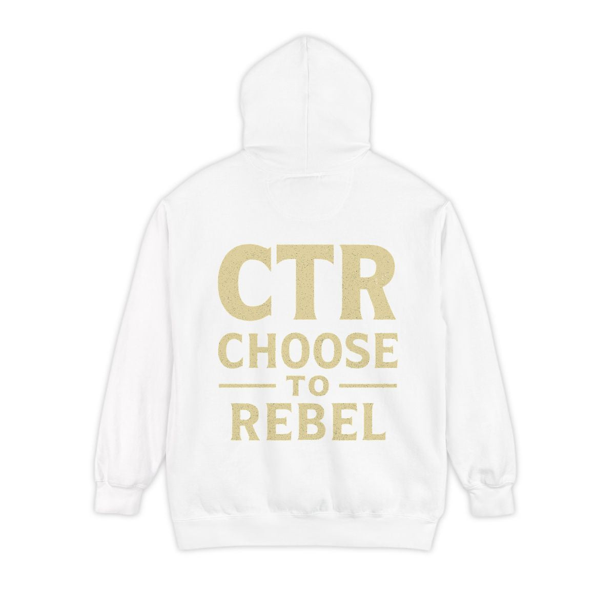 Color: White | Choose to Rebel Garment-Dyed Hoodie