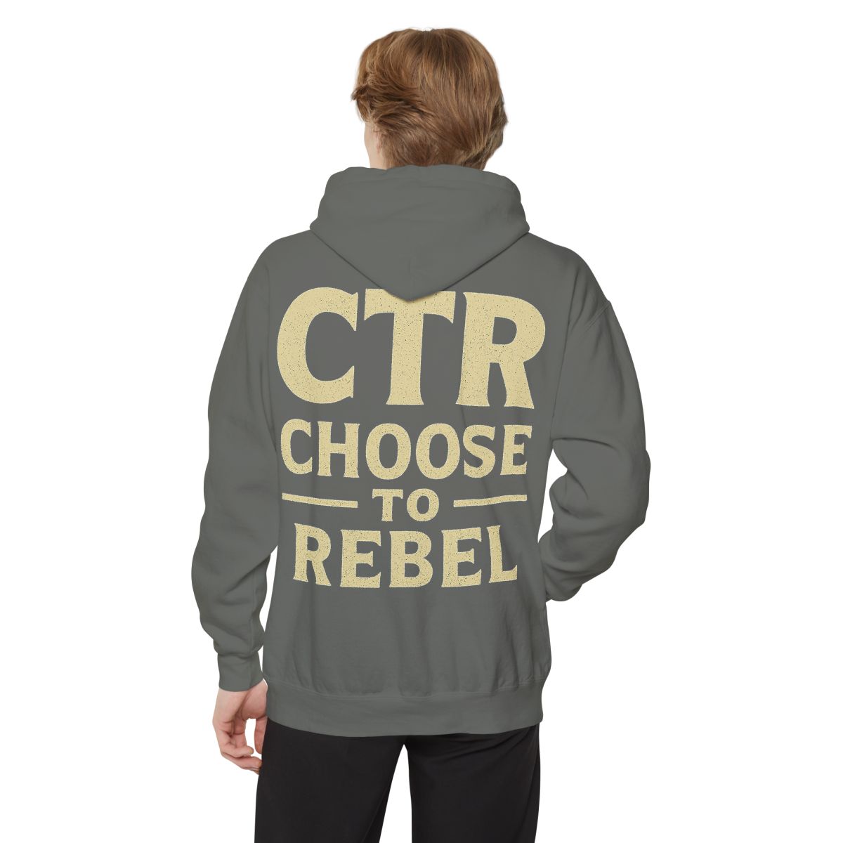 Color: Grey | Choose to Rebel Garment-Dyed Hoodie