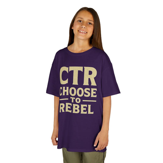 Color: Purple | Choose to Rebel Kids Tee
