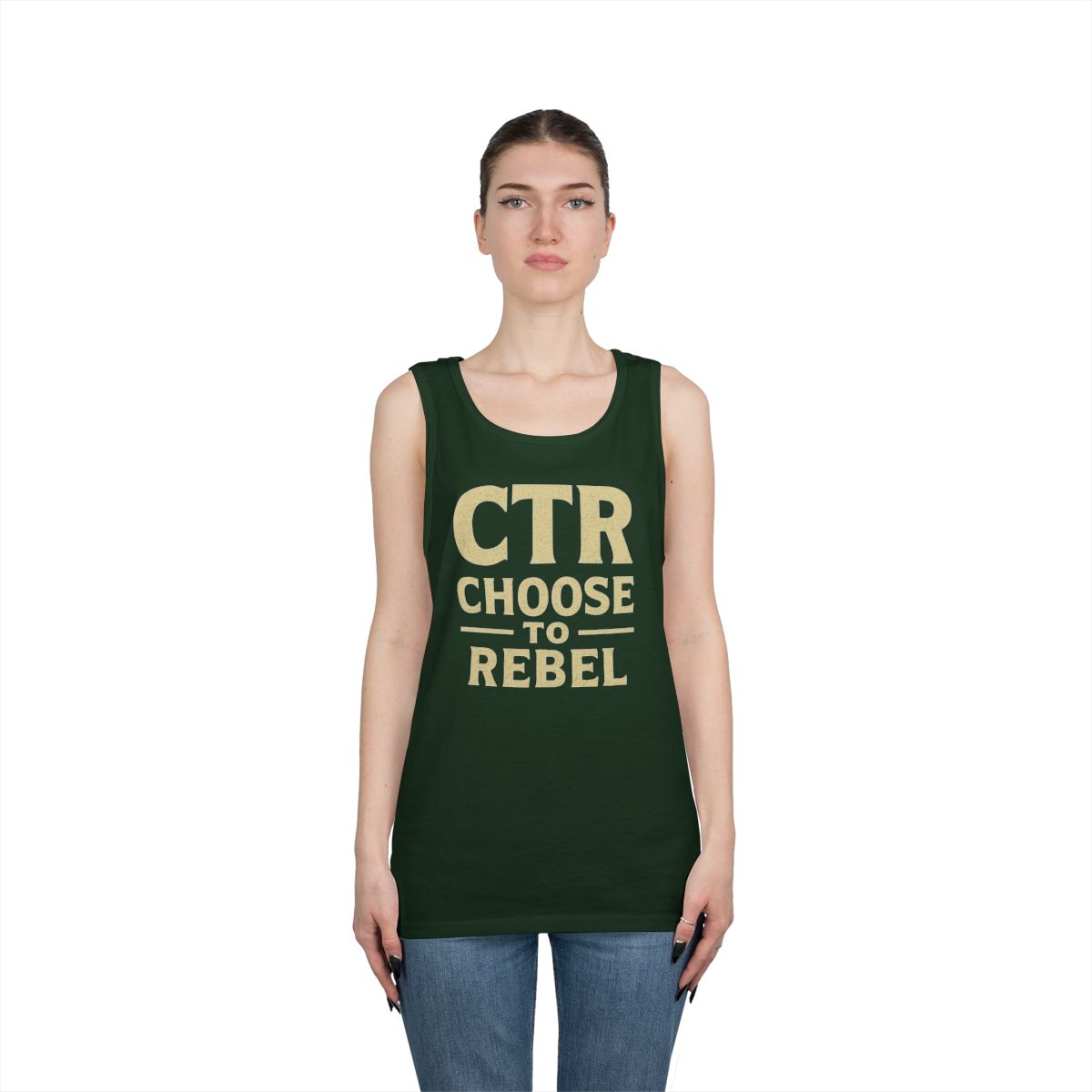Color: Forest Green | Choose to Rebel Tank Top