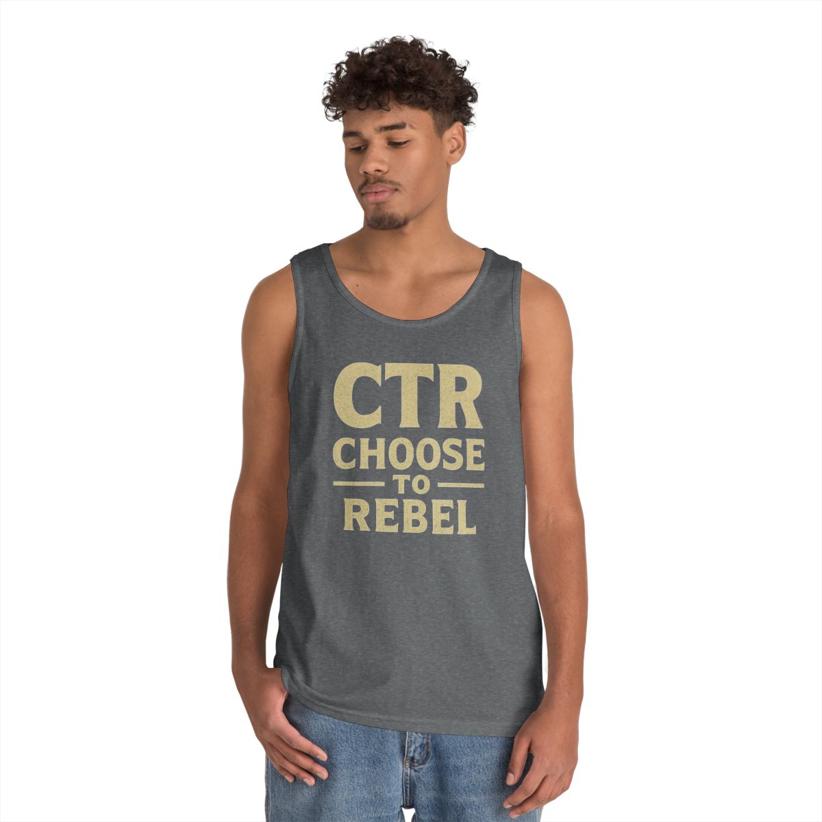 Color: Graphite Heather | Choose to Rebel Tank Top
