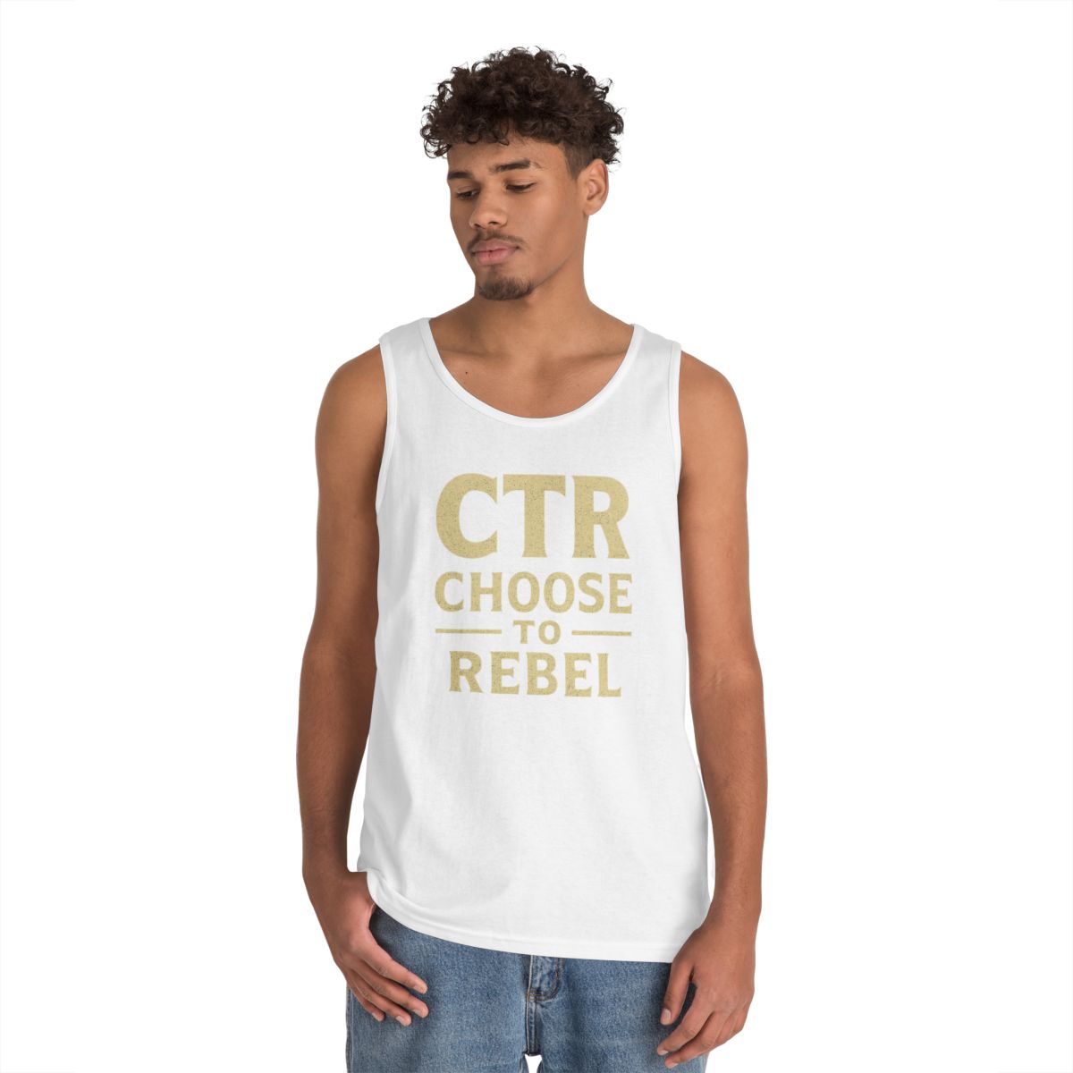 Color: White | Choose to Rebel Tank Top