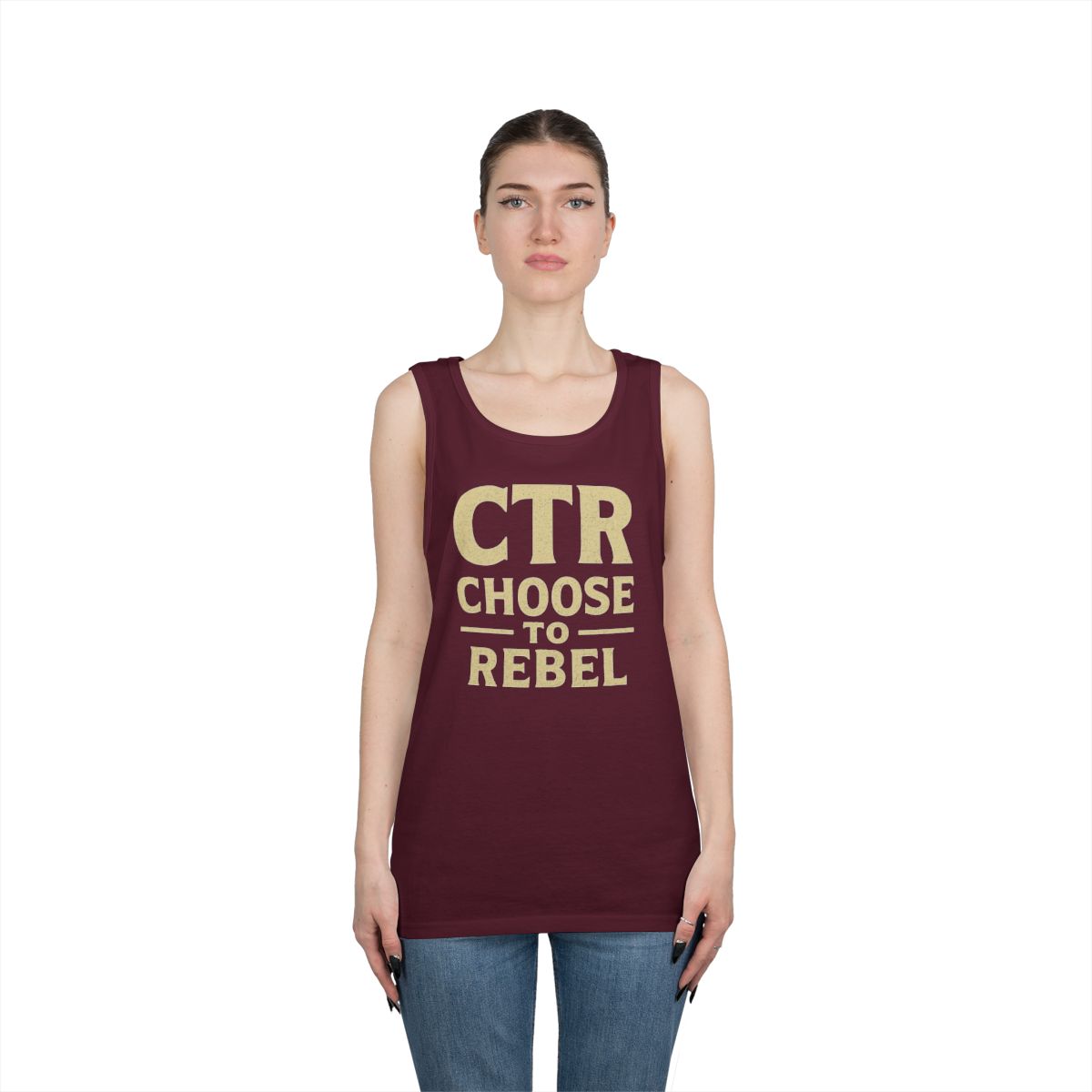 Color: Maroon | Choose to Rebel Tank Top