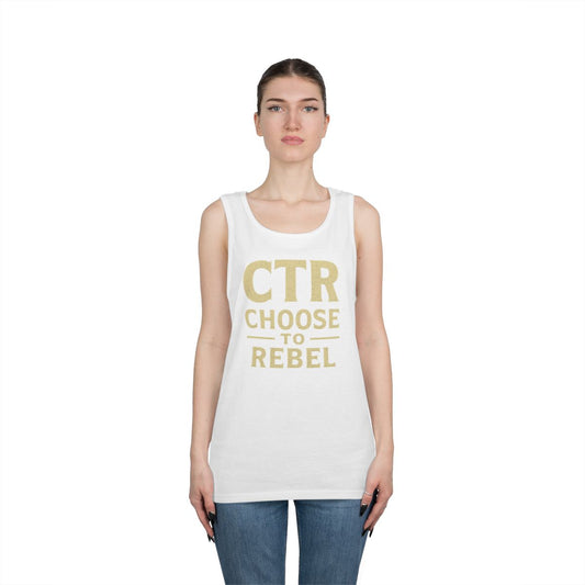 Color: White | Choose to Rebel Tank Top