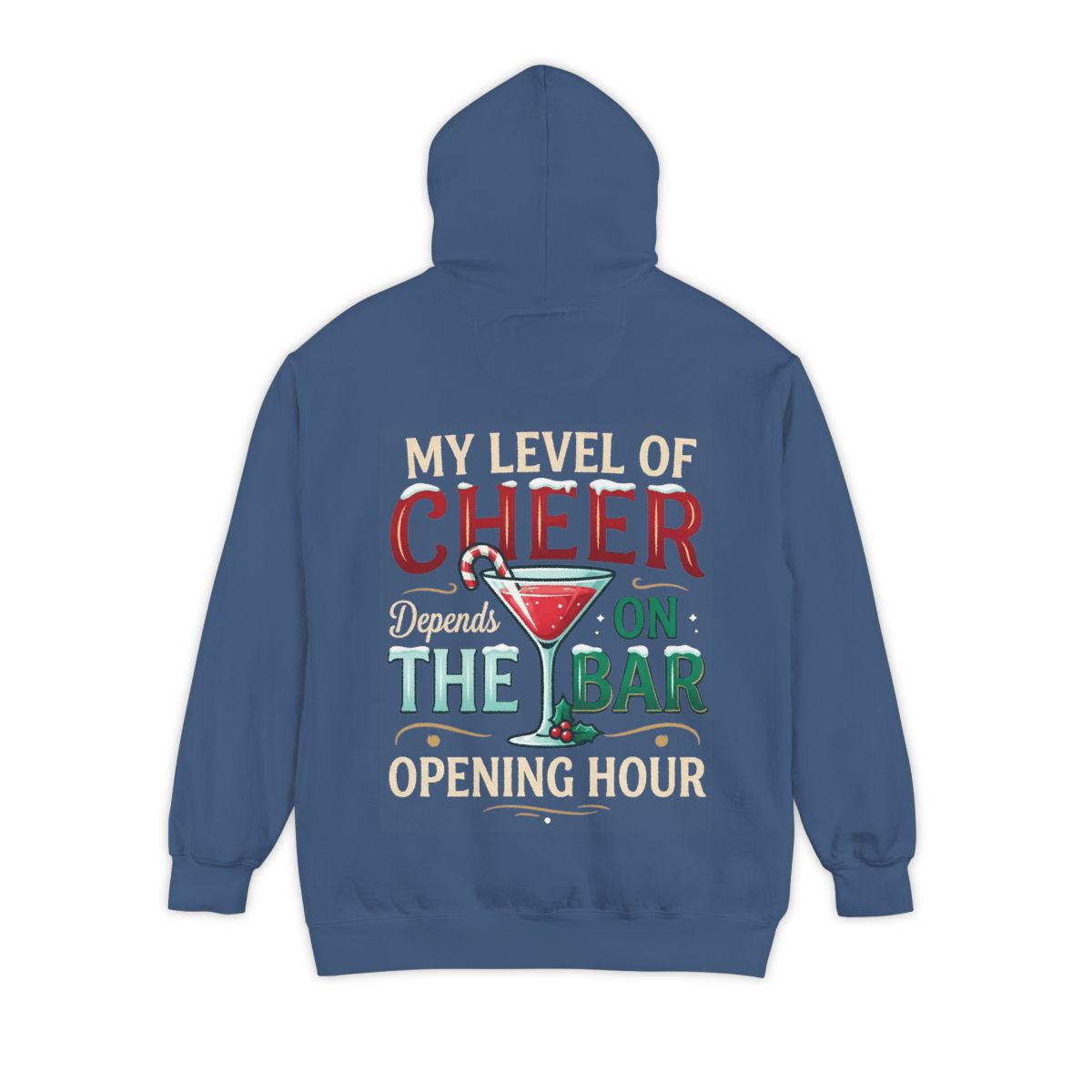 Color: True Navy | Christmas Cheer Garment-Dyed Hoodie