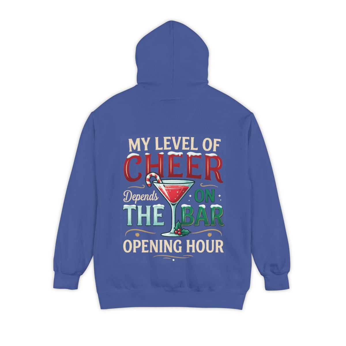 Color: Flo Blue | Christmas Cheer Garment-Dyed Hoodie