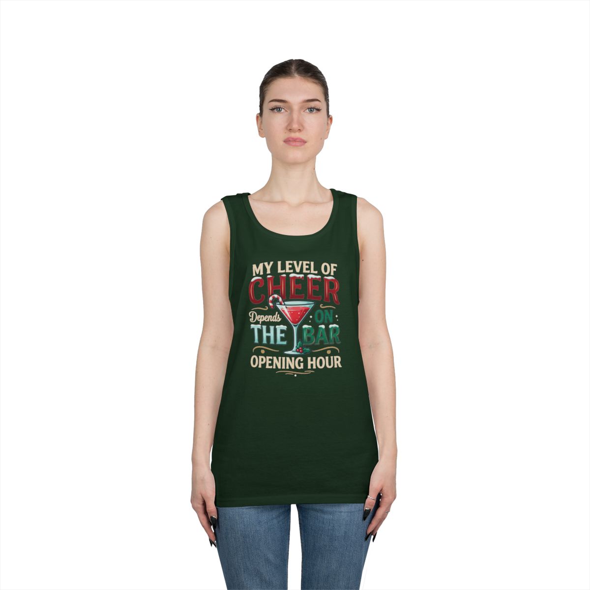 Color: Forest Green | Christmas Cheer Tank Top