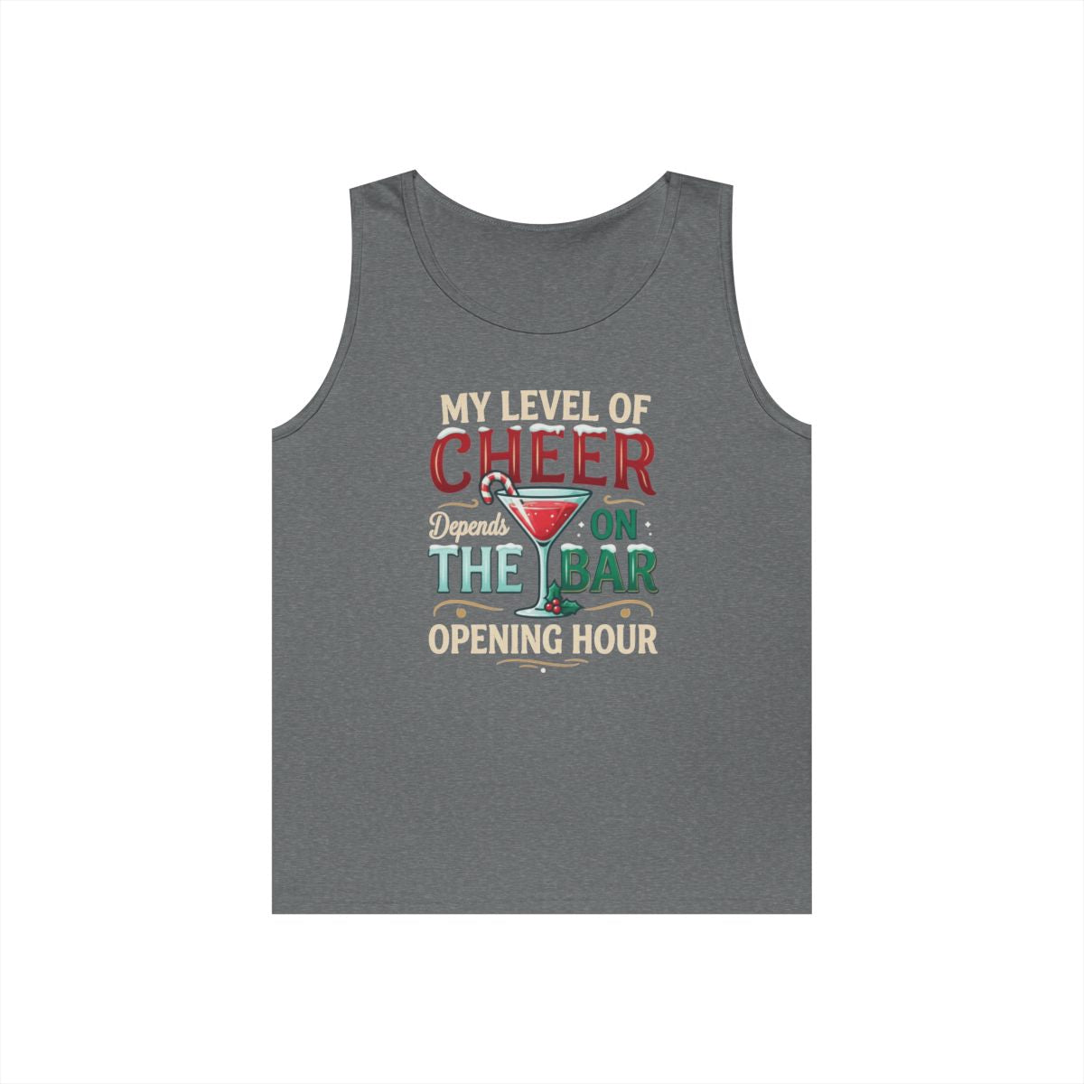 Color: Graphite Heather | Christmas Cheer Tank Top