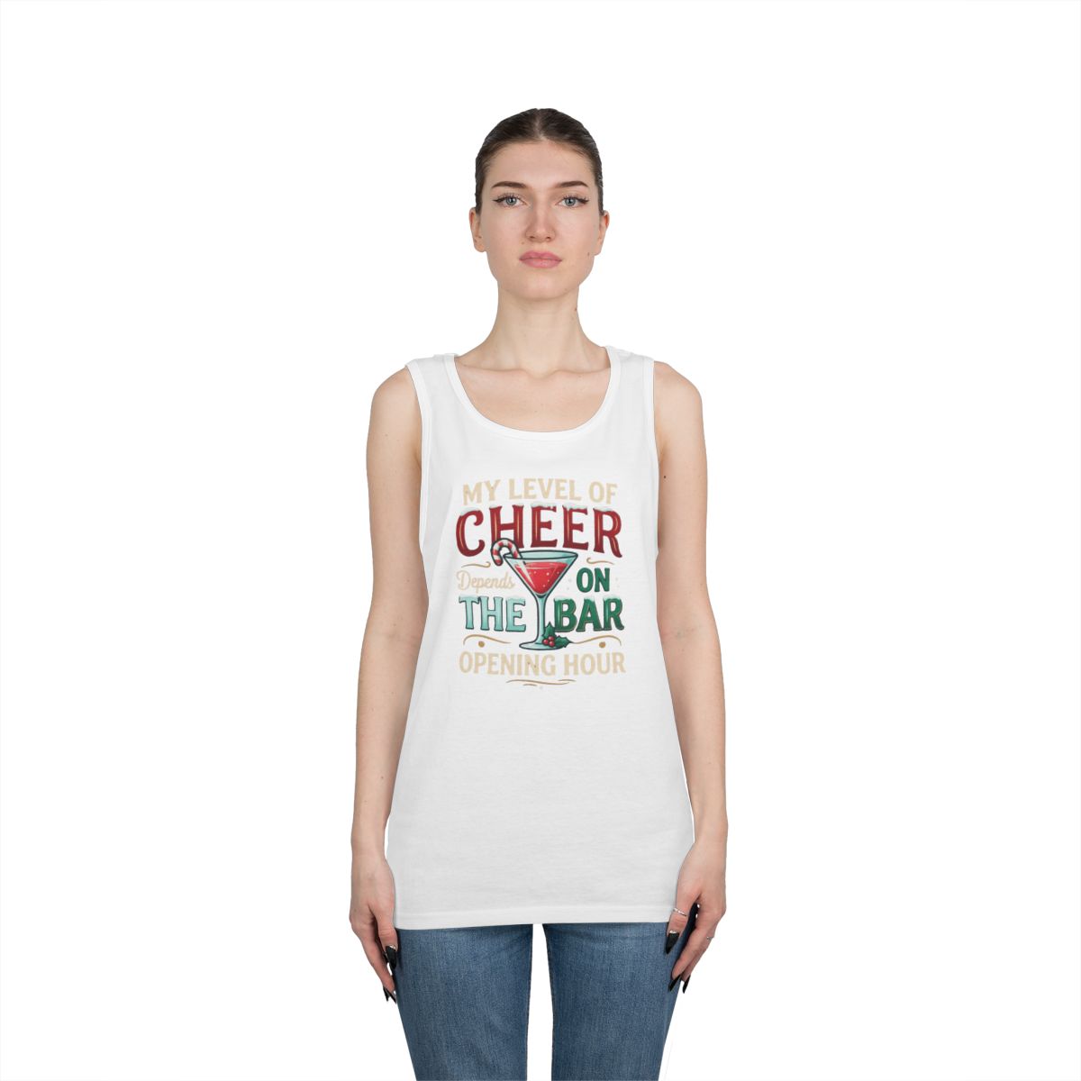 Color: White | Christmas Cheer Tank Top