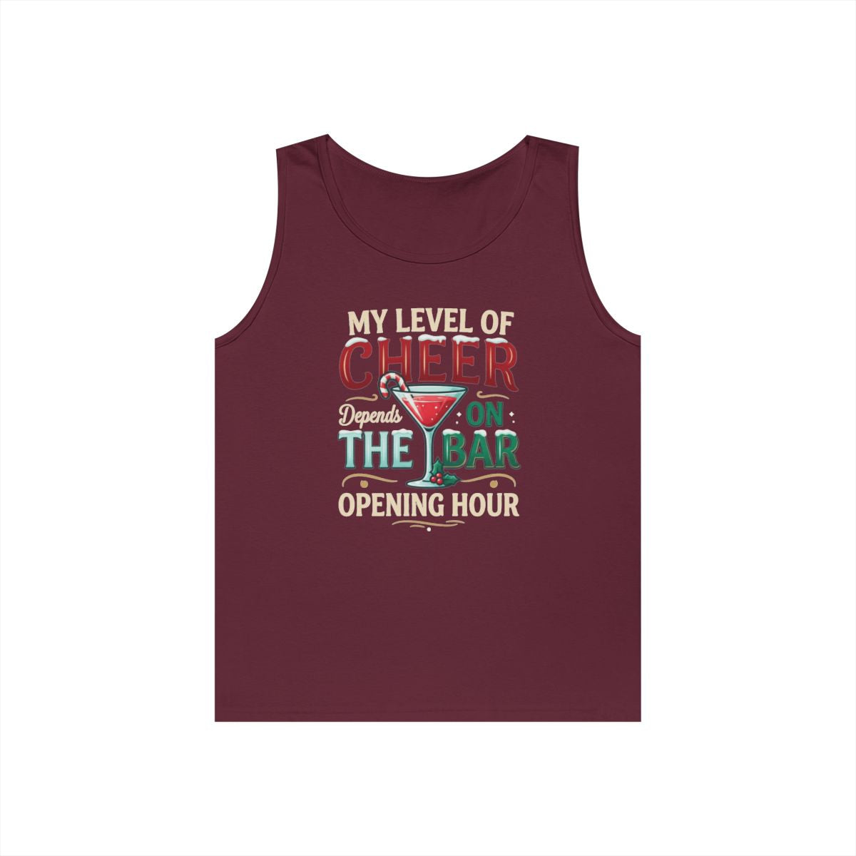Color: Maroon | Christmas Cheer Tank Top