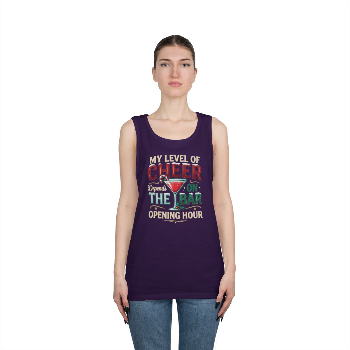 Color: Purple | Christmas Cheer Tank Top