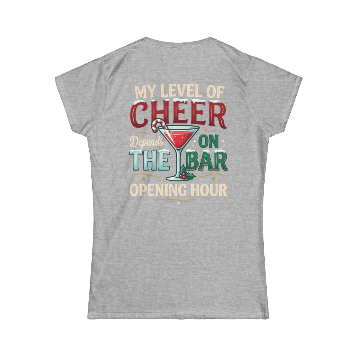 Color: Sport Grey | Christmas Cheer Women's Tee