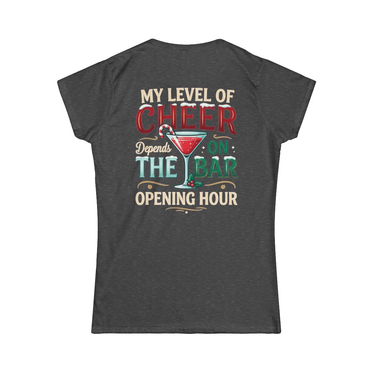 Color: Dark Heather | Christmas Cheer Women's Tee