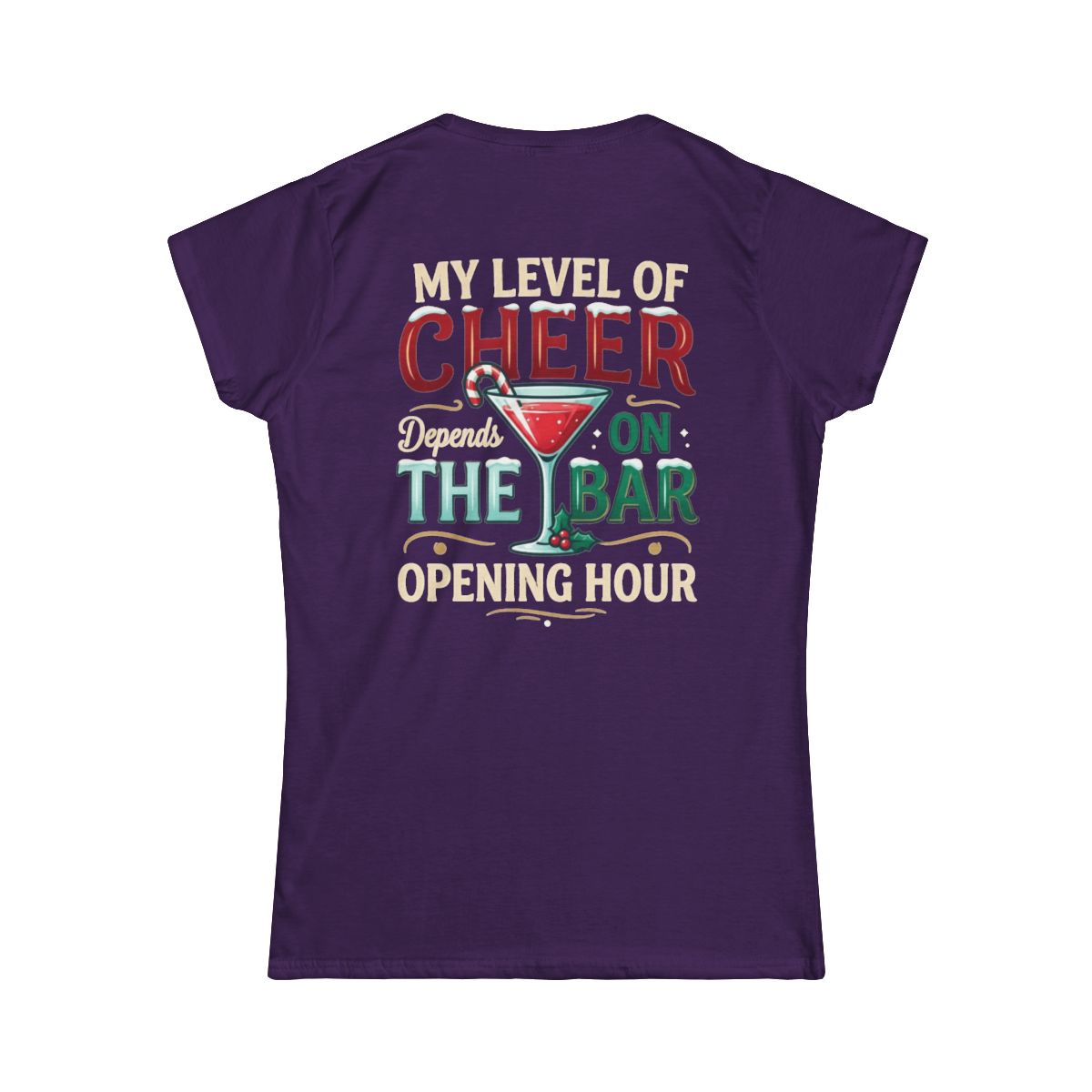 Color: Purple | Christmas Cheer Women's Tee