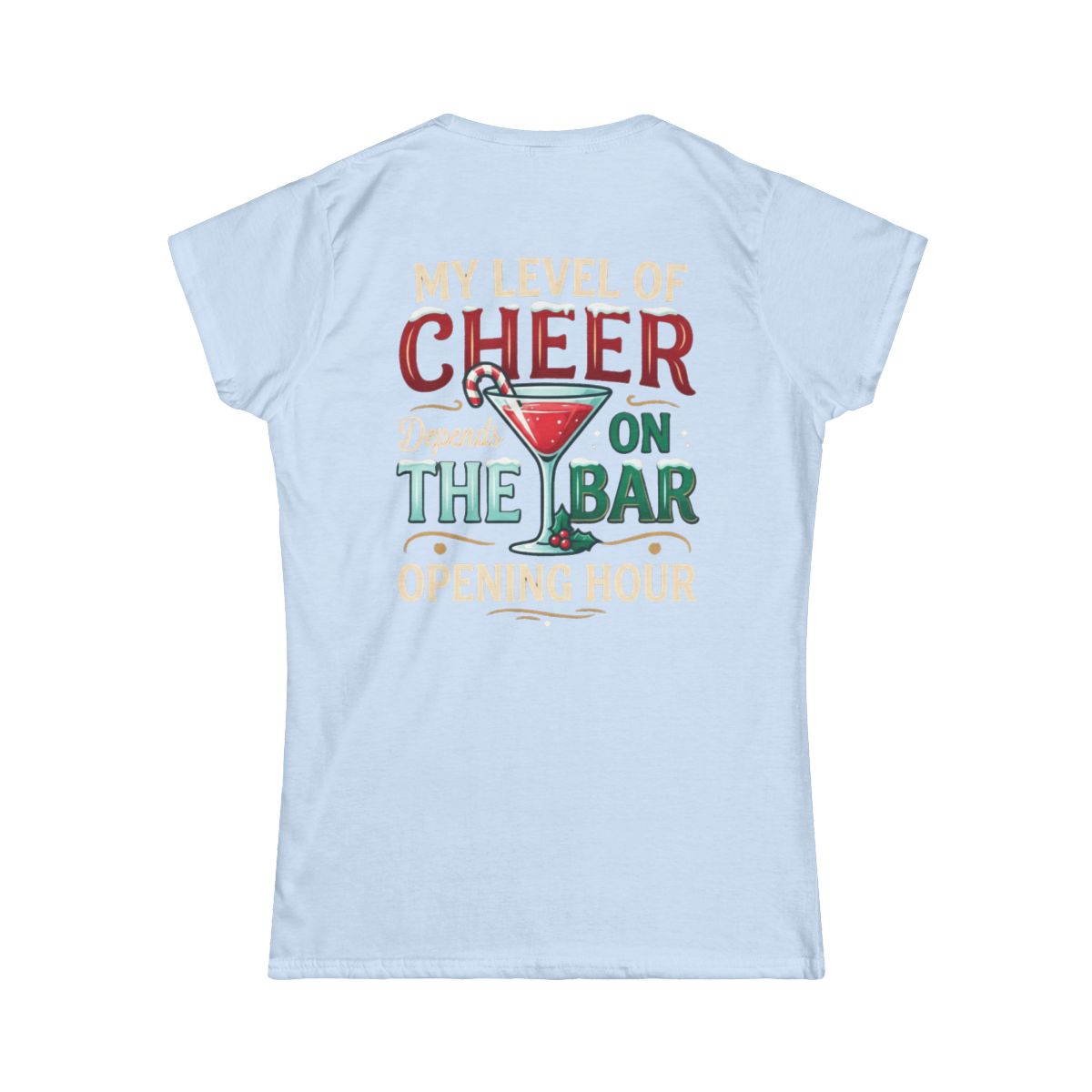 Color: Light Blue | Christmas Cheer Women's Tee