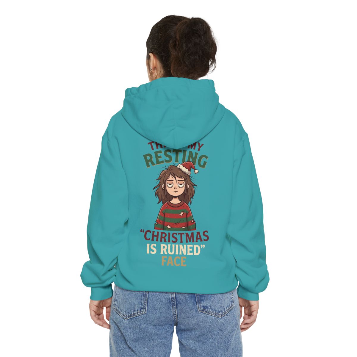Color: Seafoam | Christmas Is Ruined Garment-Dyed Hoodie