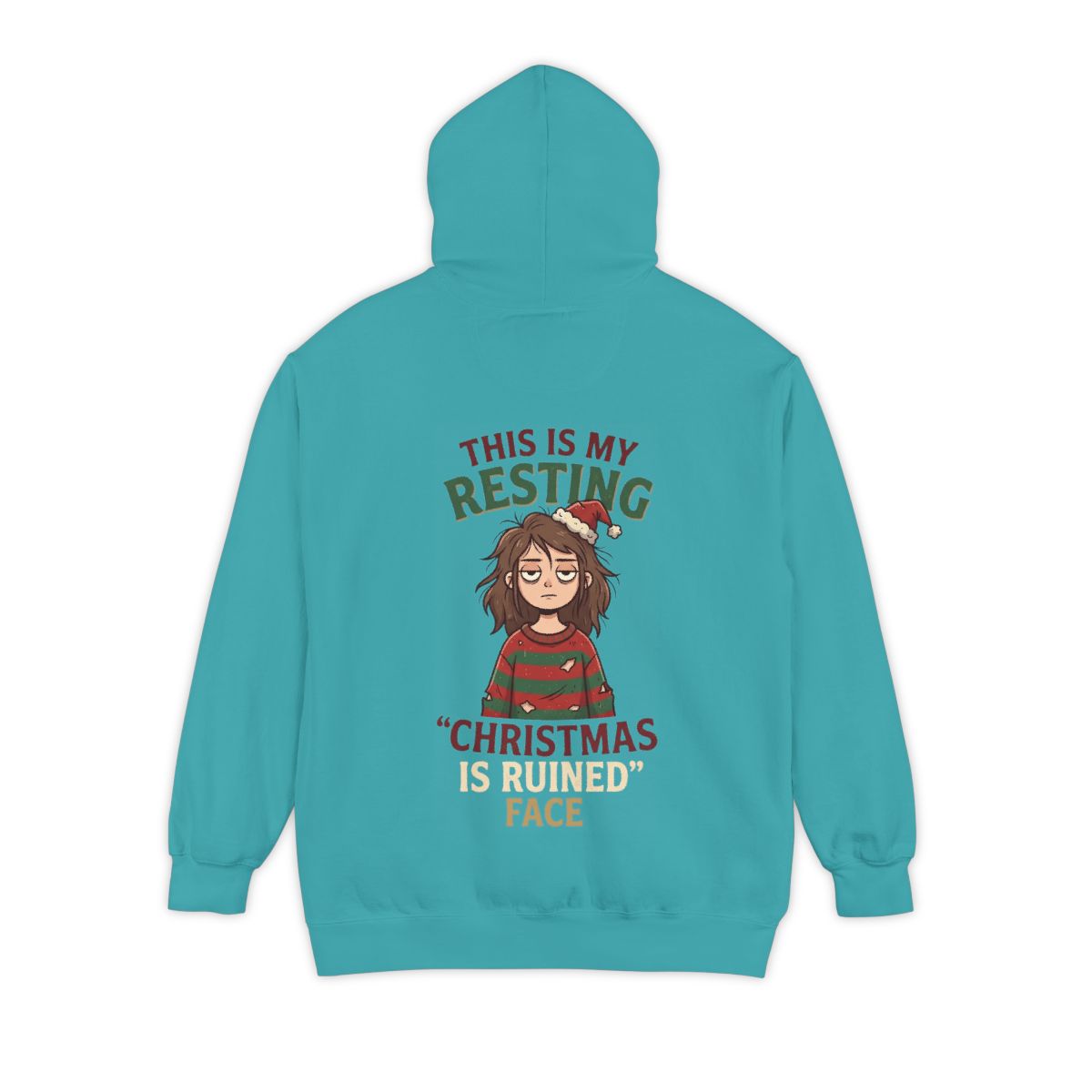 Color: Seafoam | Christmas Is Ruined Garment-Dyed Hoodie