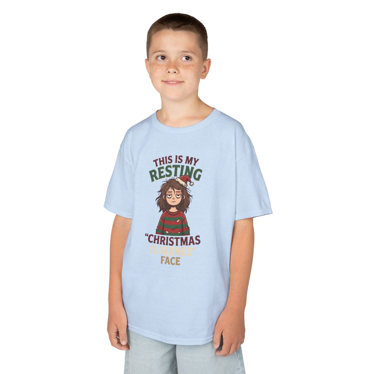 Color: Light Blue | Christmas Is Ruined Kids Tee