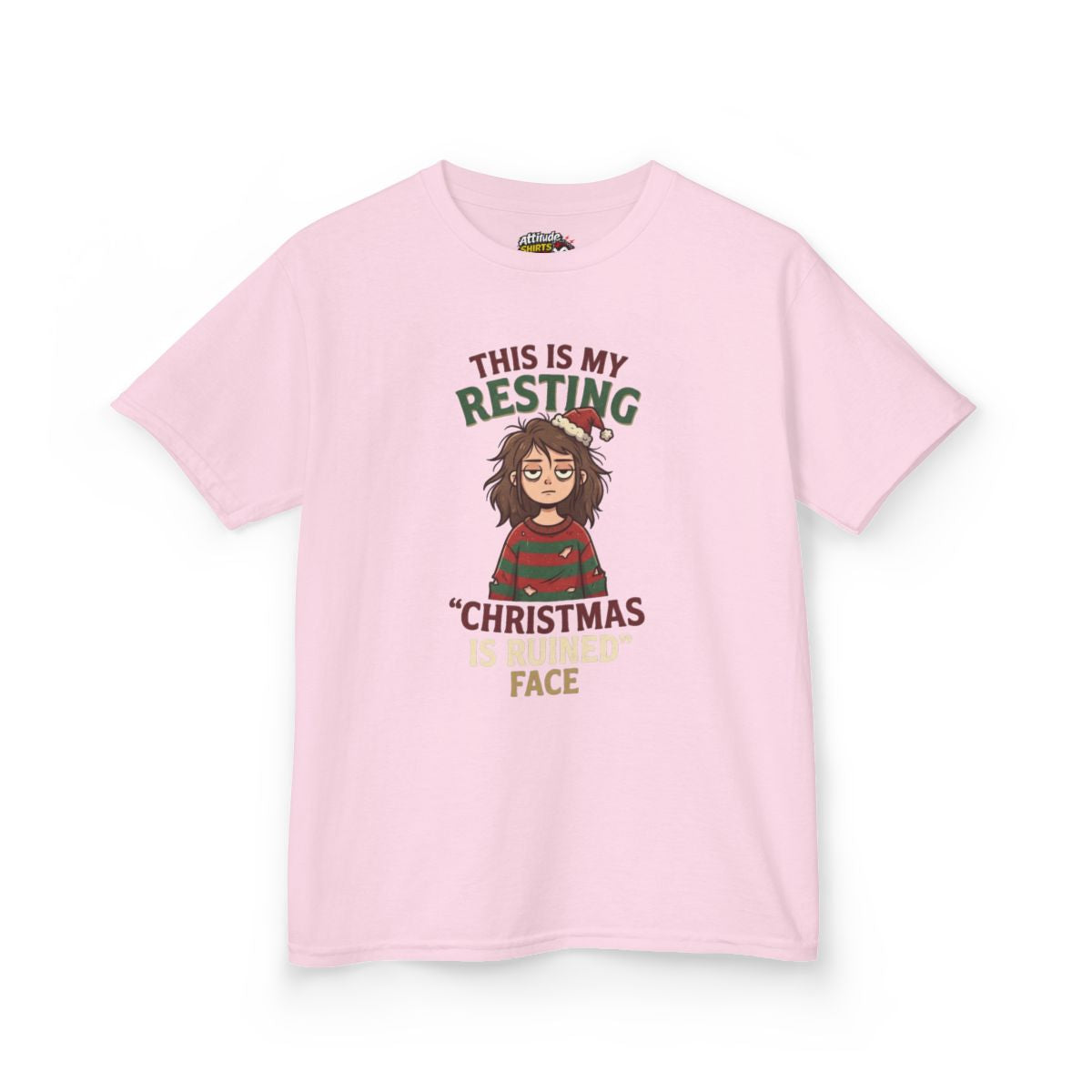 Color: Light Pink | Christmas Is Ruined Kids Tee