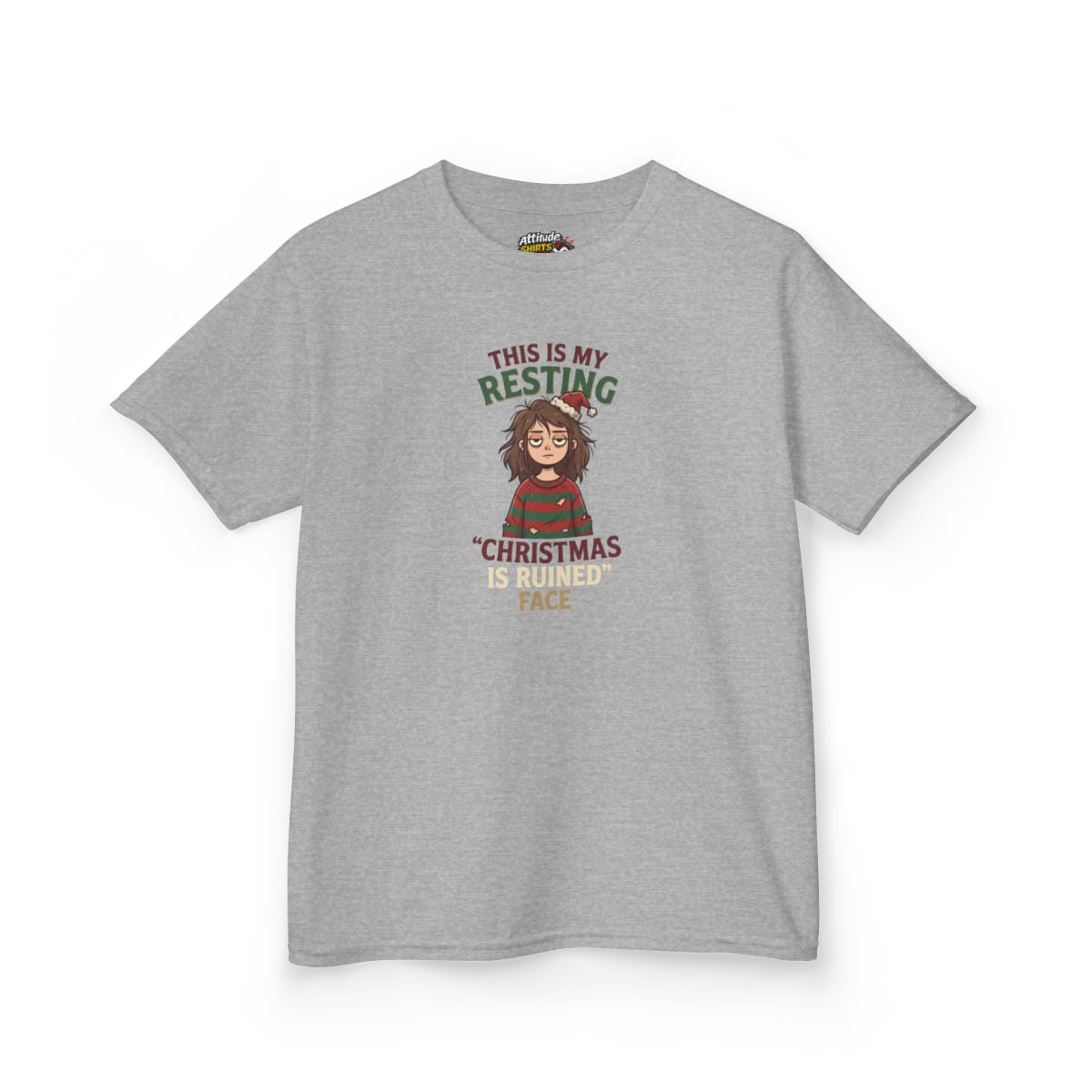Color: Sport Grey | Christmas Is Ruined Kids Tee