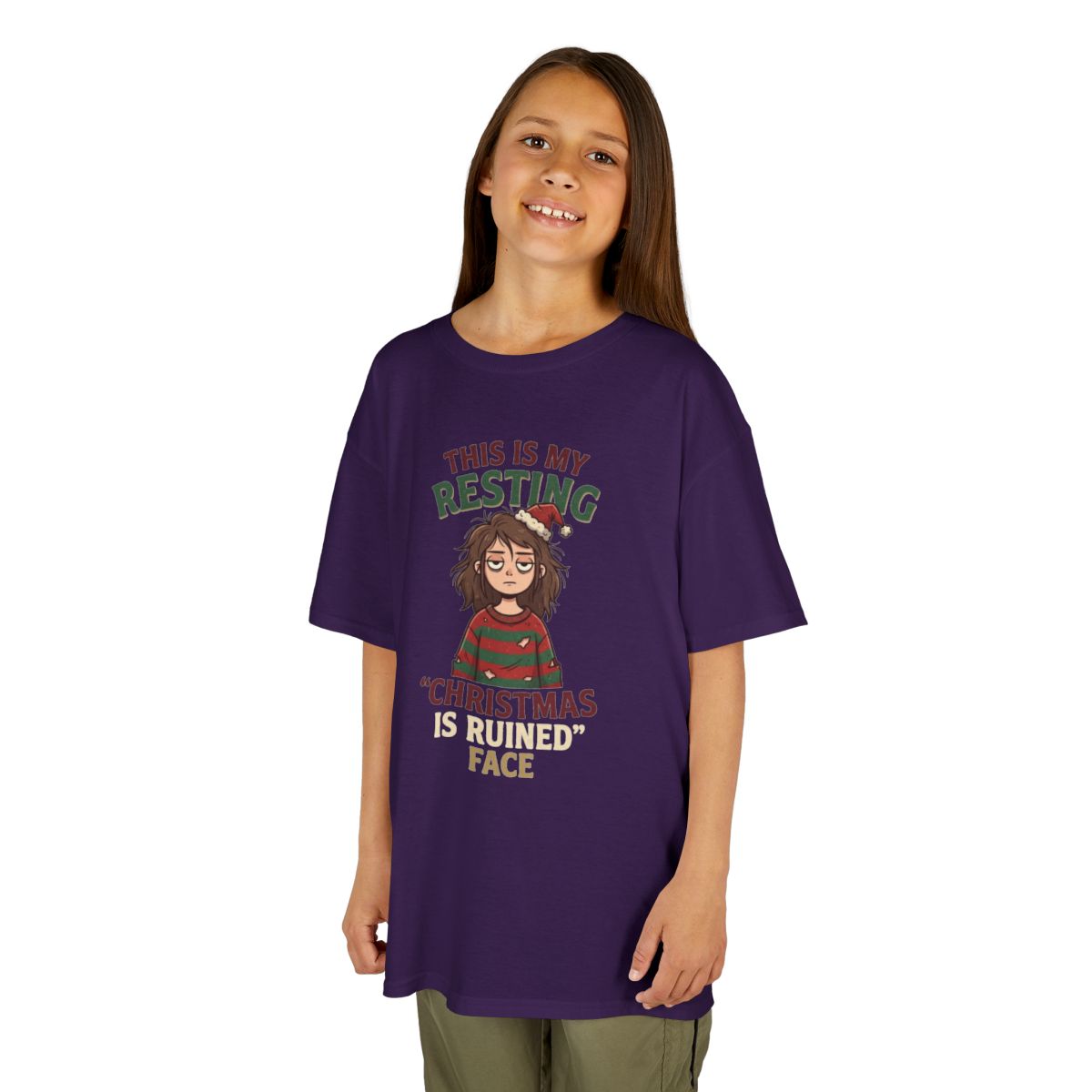 Color: Purple | Christmas Is Ruined Kids Tee