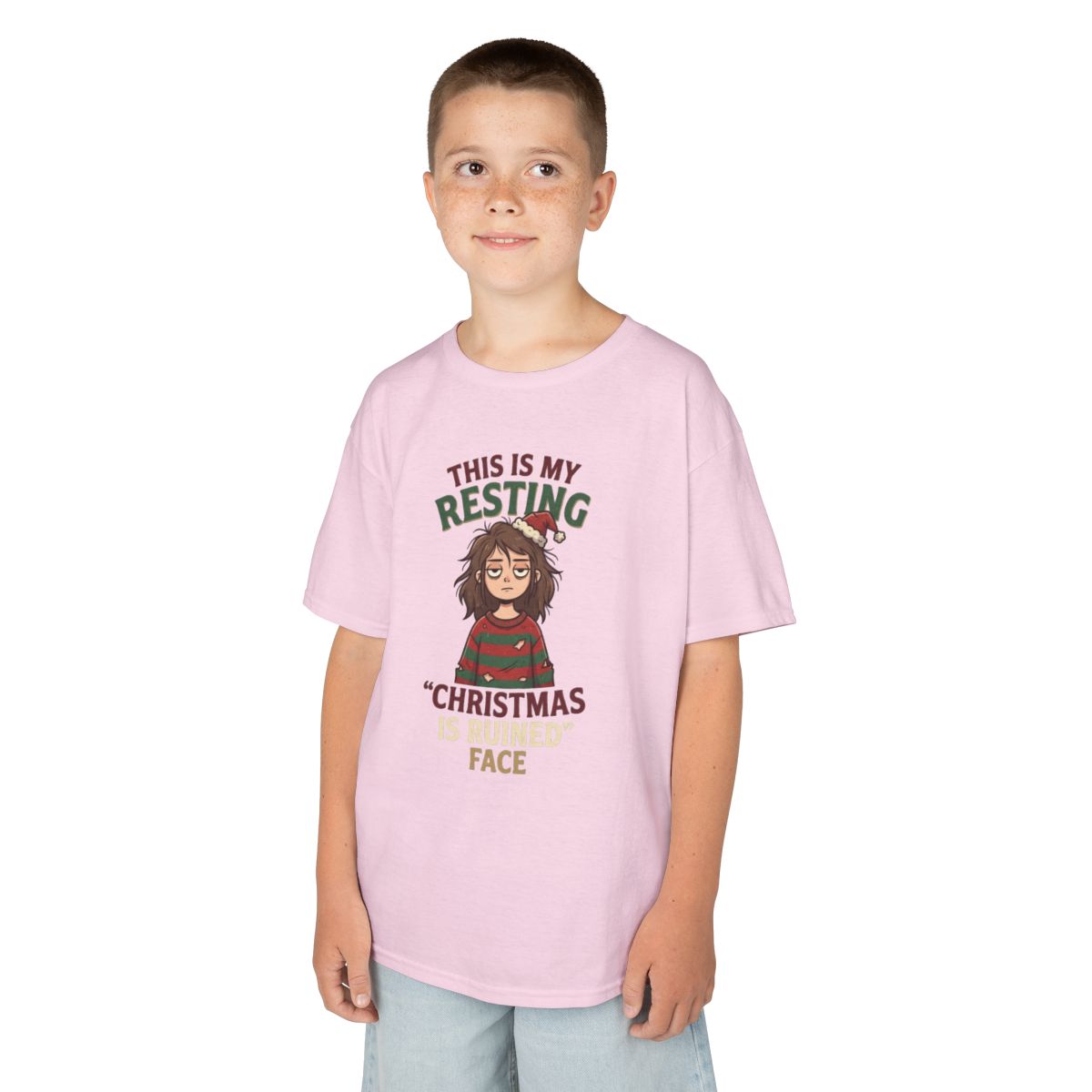Color: Light Pink | Christmas Is Ruined Kids Tee