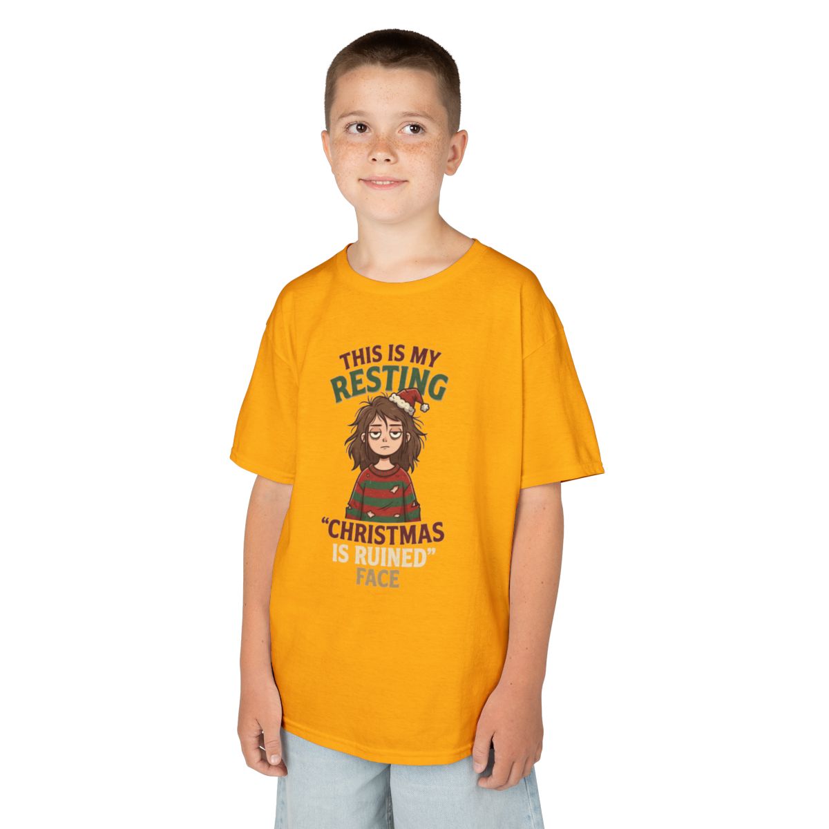 Color: Gold | Christmas Is Ruined Kids Tee