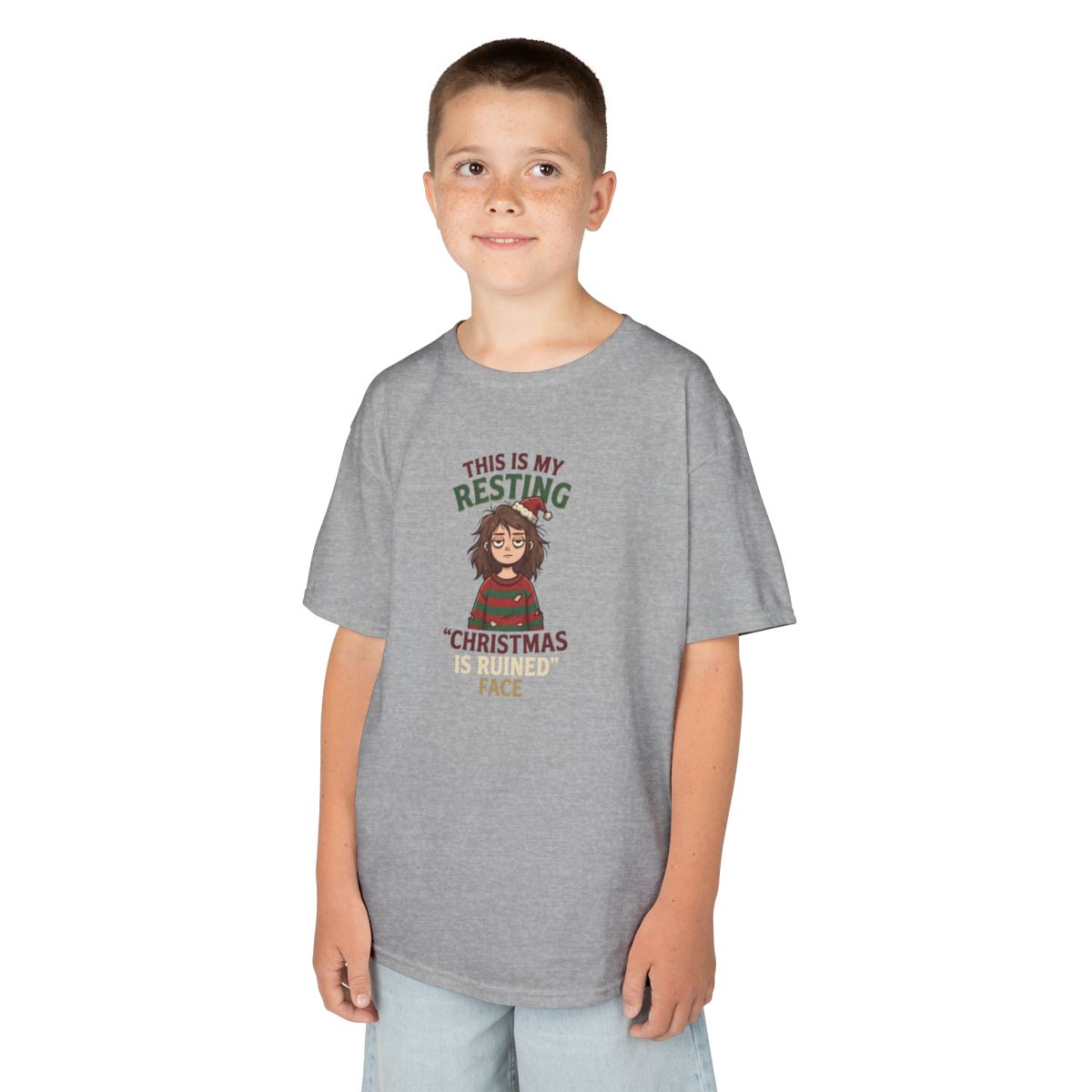Color: Sport Grey | Christmas Is Ruined Kids Tee