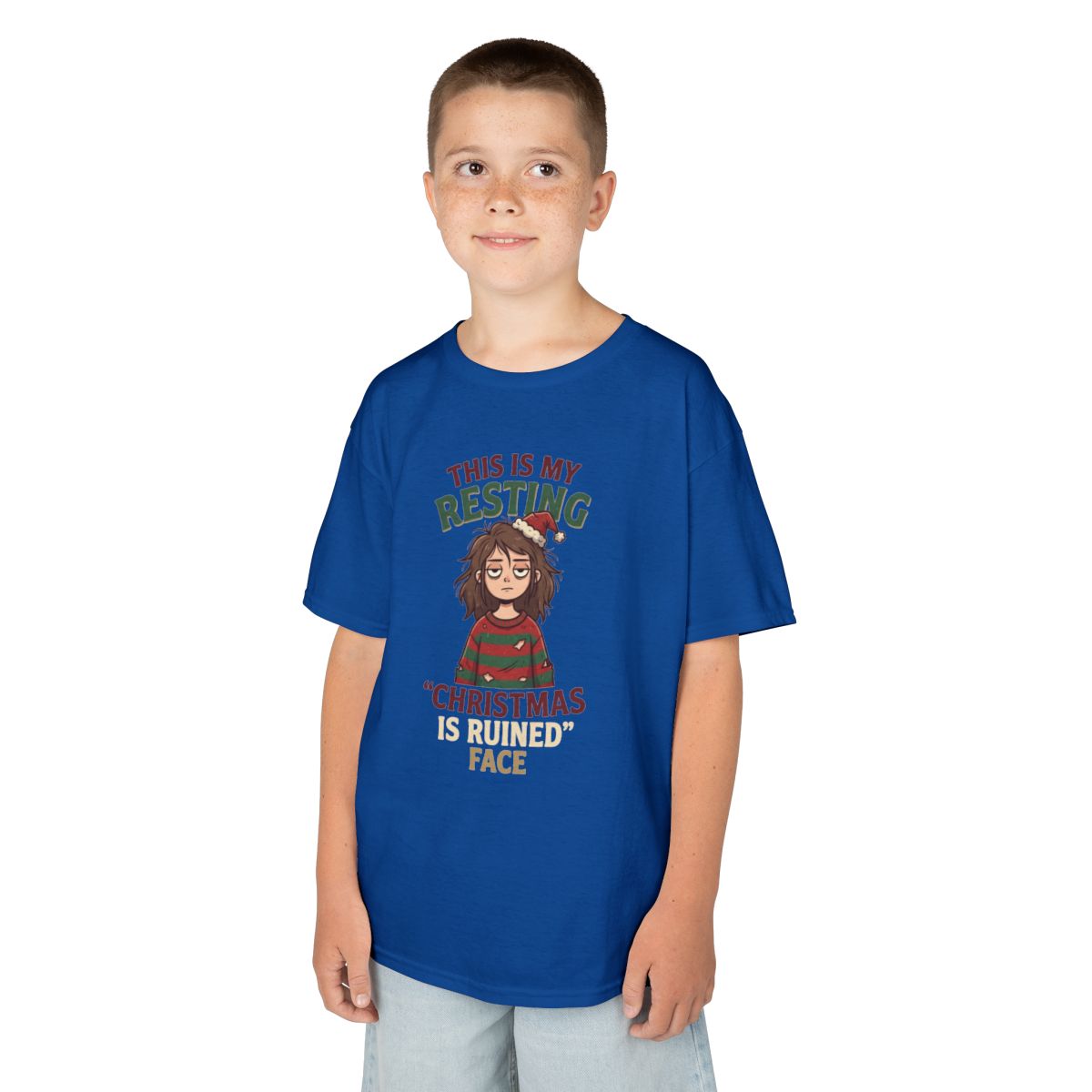 Color: Royal | Christmas Is Ruined Kids Tee