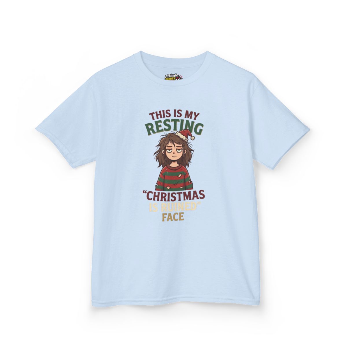 Color: Light Blue | Christmas Is Ruined Kids Tee