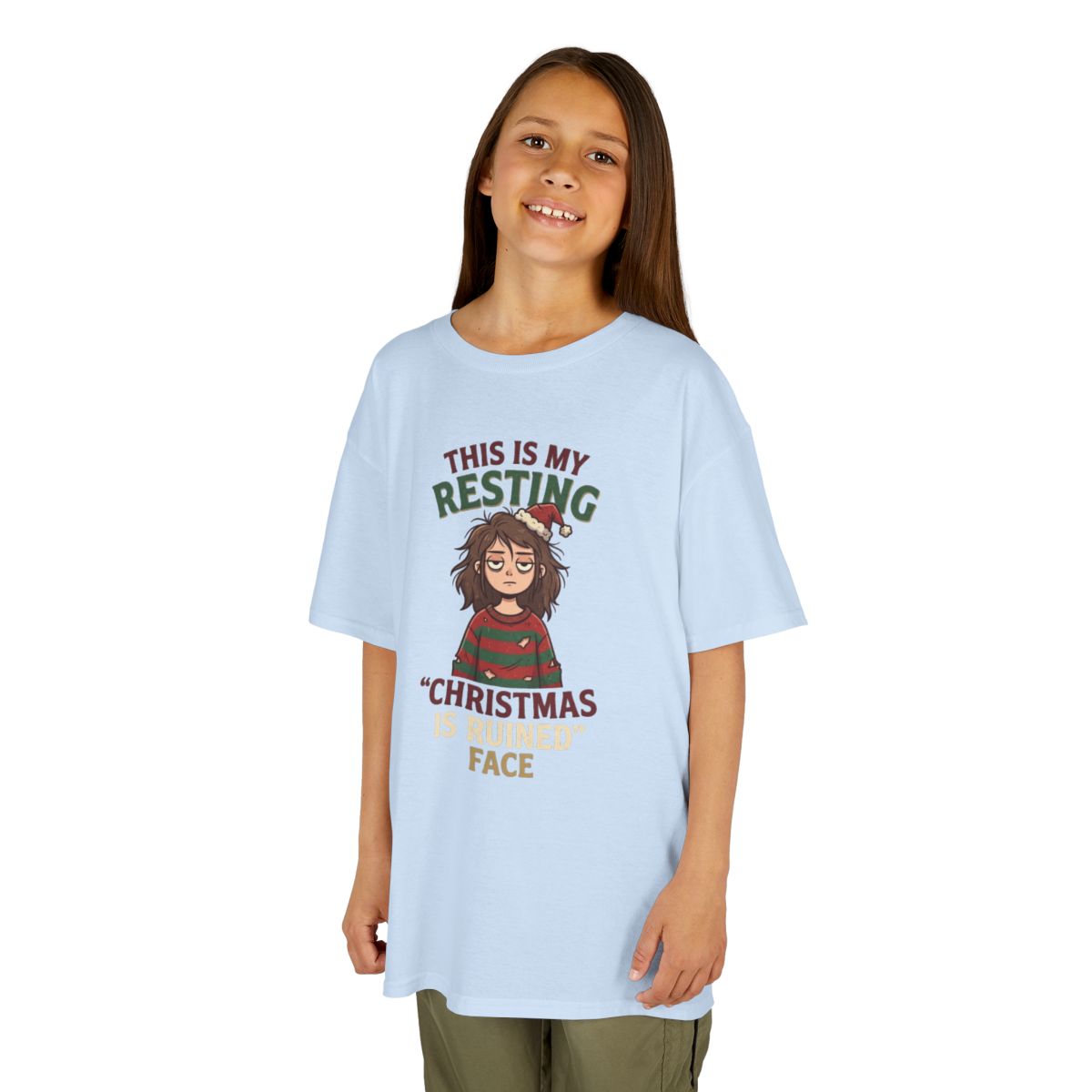 Color: Light Blue | Christmas Is Ruined Kids Tee