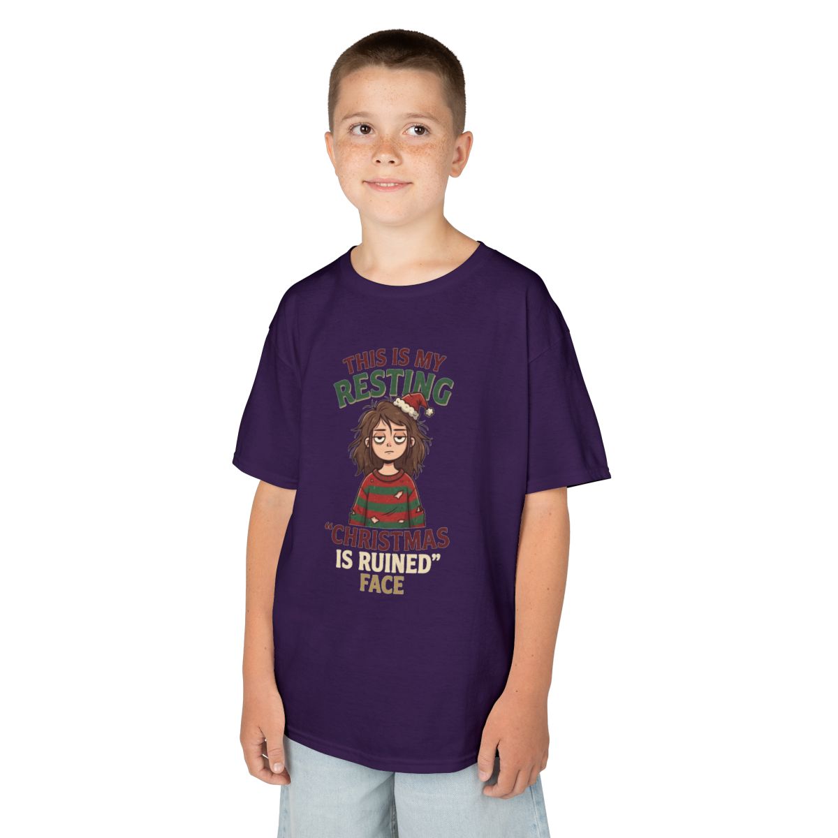Color: Purple | Christmas Is Ruined Kids Tee