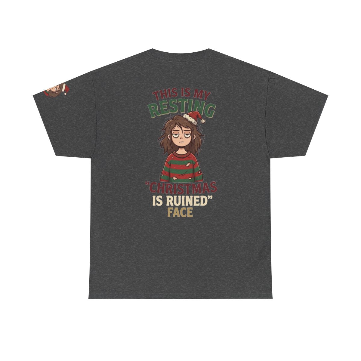 Color: Dark Heather | Christmas Is Ruined Premium Graphic Tee