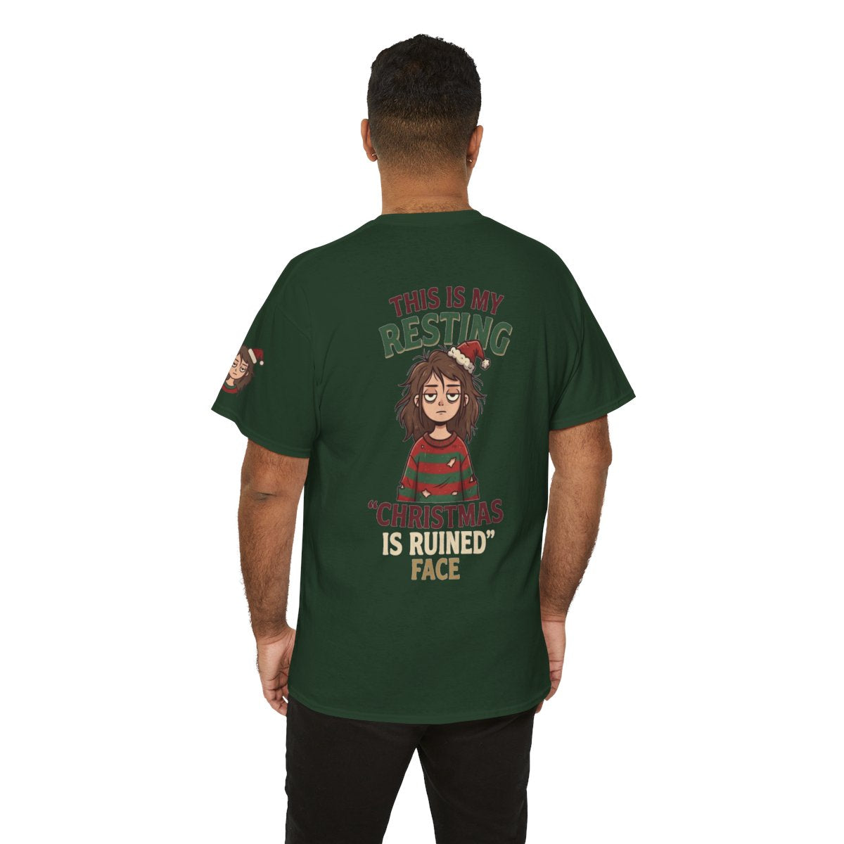 Color: Forest Green | Christmas Is Ruined Premium Graphic Tee